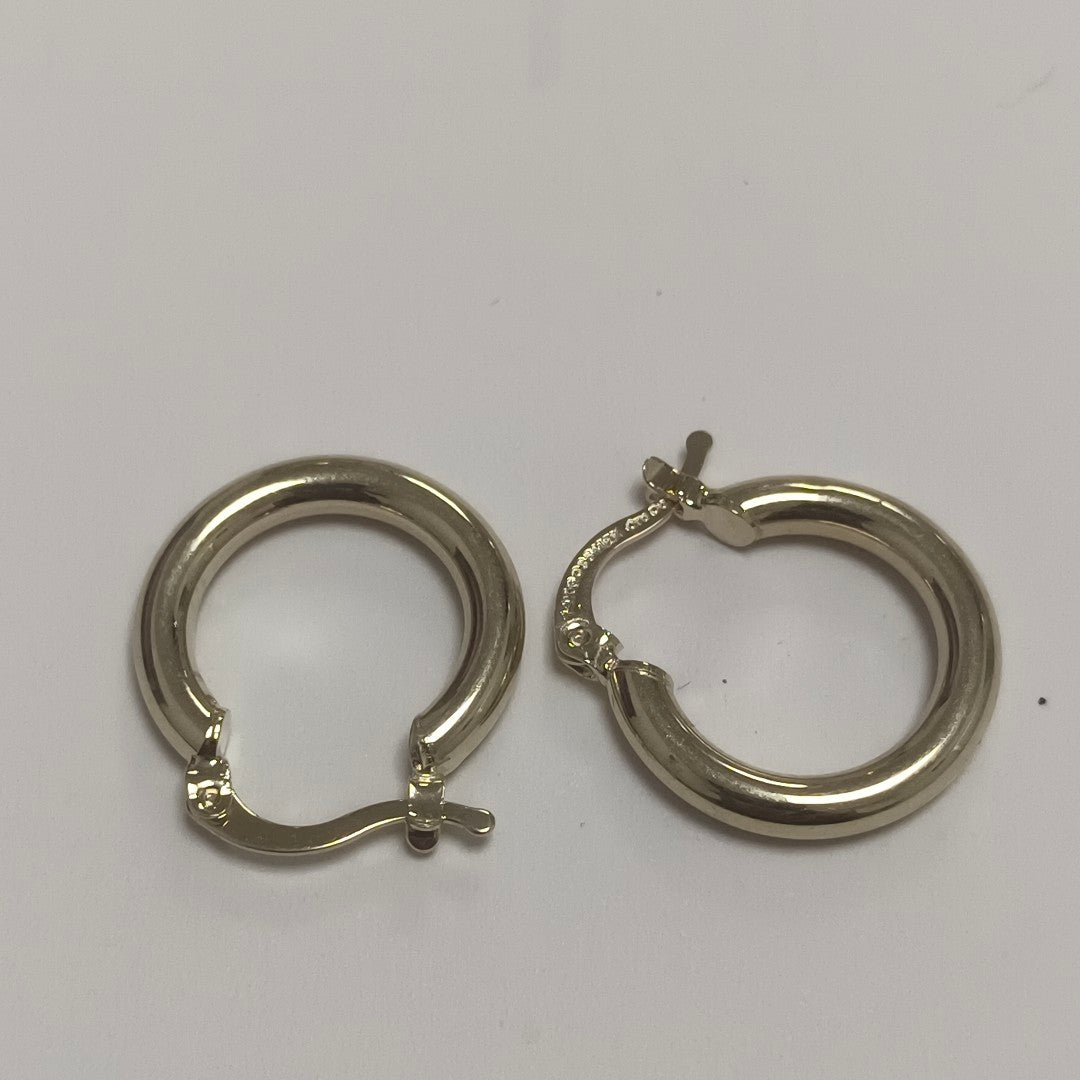 ARETES TEJIDO ARRACADAS LISAS 14K 1.6 GR (NUEVO)