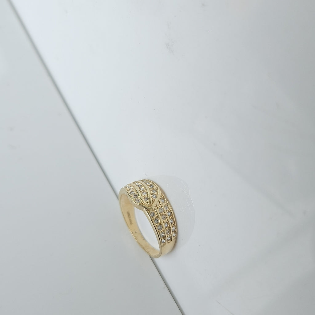 ANILLOS C CIRCONIAS 14K TALLA 7 2.9 GR (NUEVO)