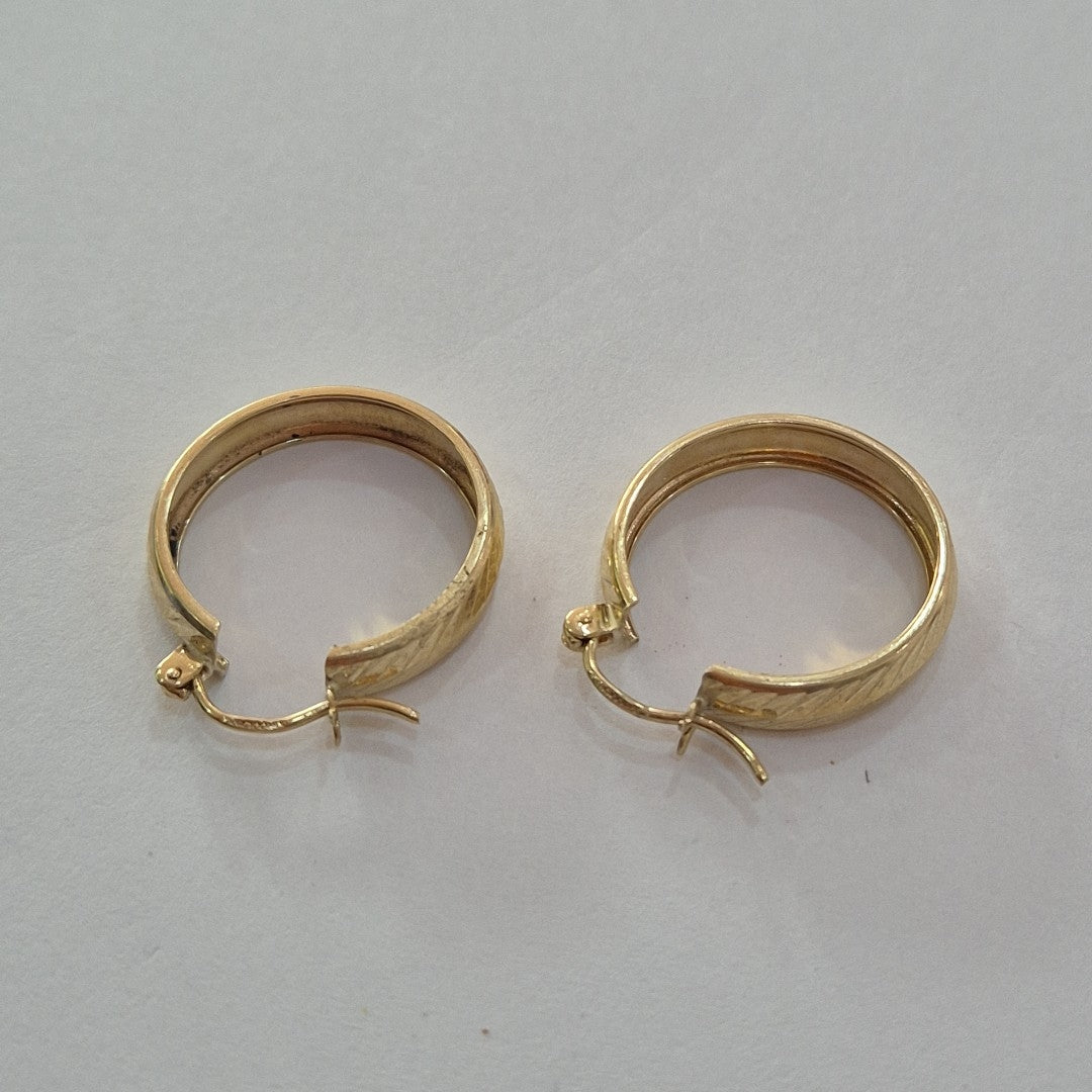 ARETES ARRACADAS LABRADAS 10K 2.4 GR (NUEVO)