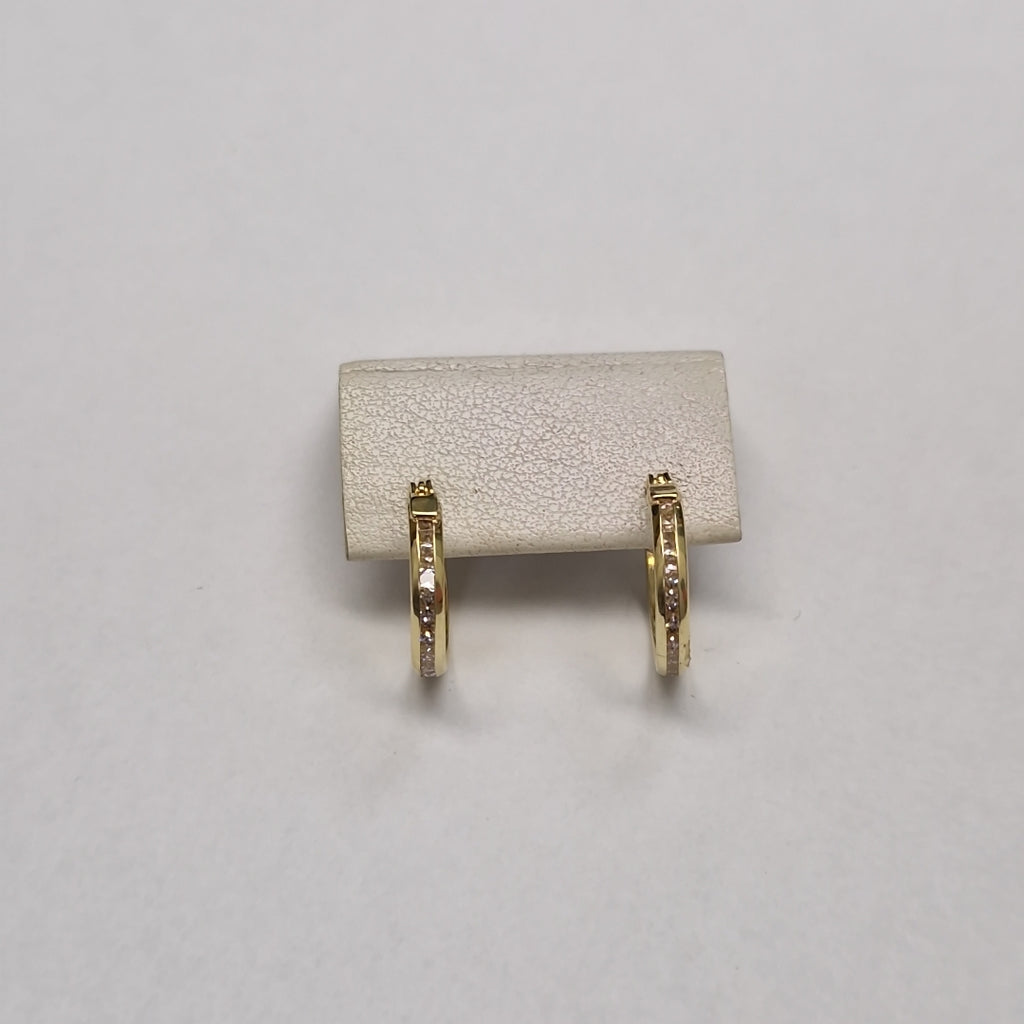 ARETES ARRACADAS CON CIRCONIAS 10K 1.4 GR (NUEVO)