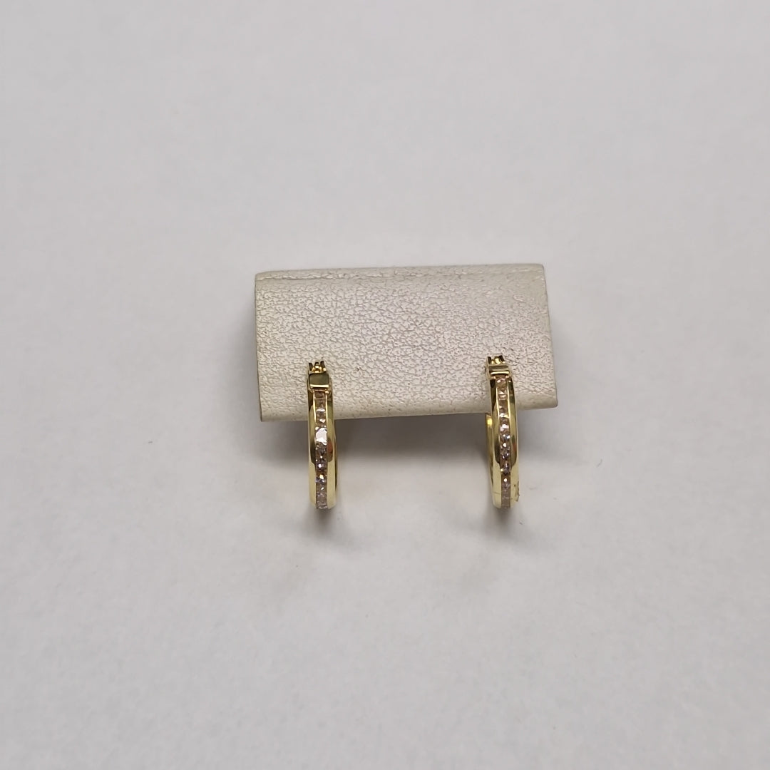 ARETES ARRACADAS CON CIRCONIAS 10K 1.4 GR (NUEVO)