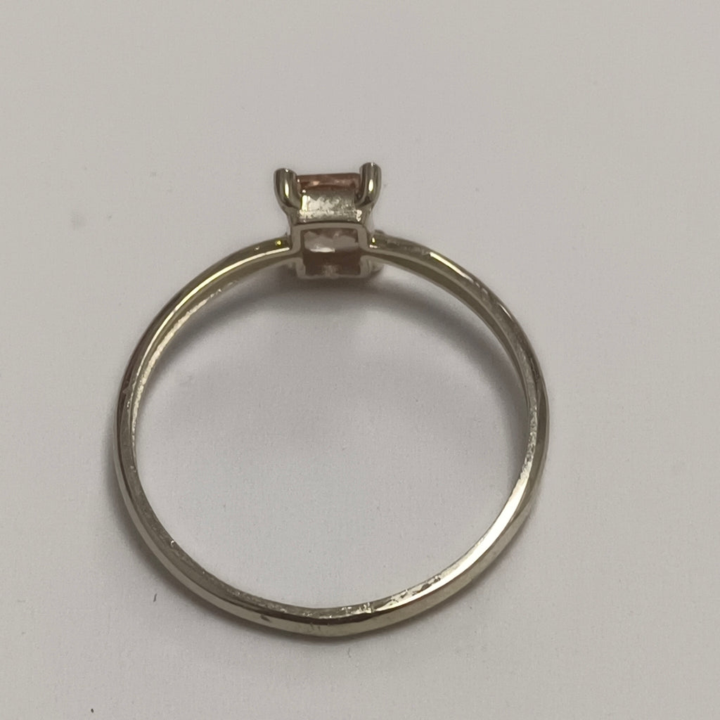 ANILLOS TEJIDO ANILLITO C PIEDRA DE COLOR 14K 8 1.2 GR (NUEVO)