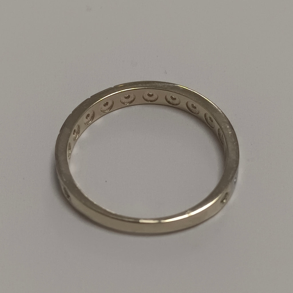 ANILLO ANILLITO C CIRCONIAS COMBINADO 14K 7 TALLA 2 GR (NUEVO)