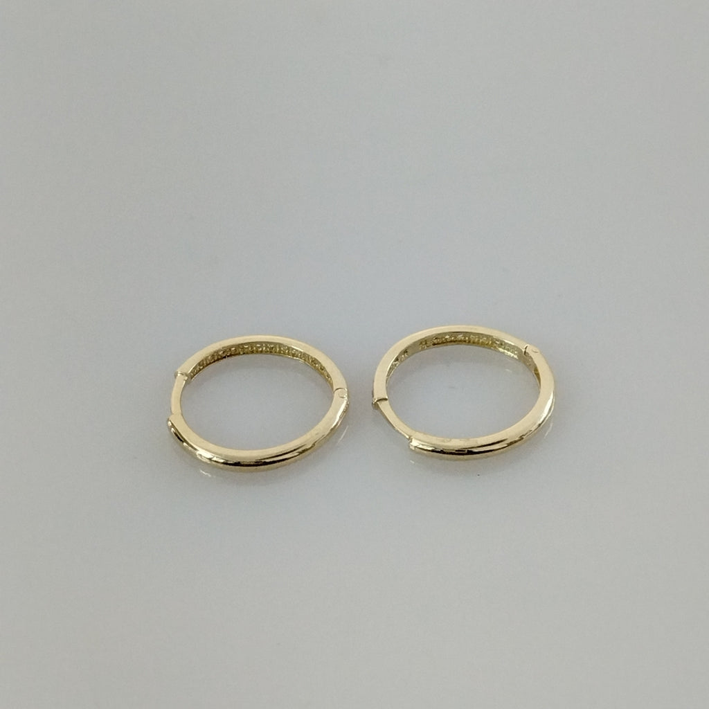 ARETES ARRACADAS C CIRCONIAS 14K 2 GR (NUEVO)