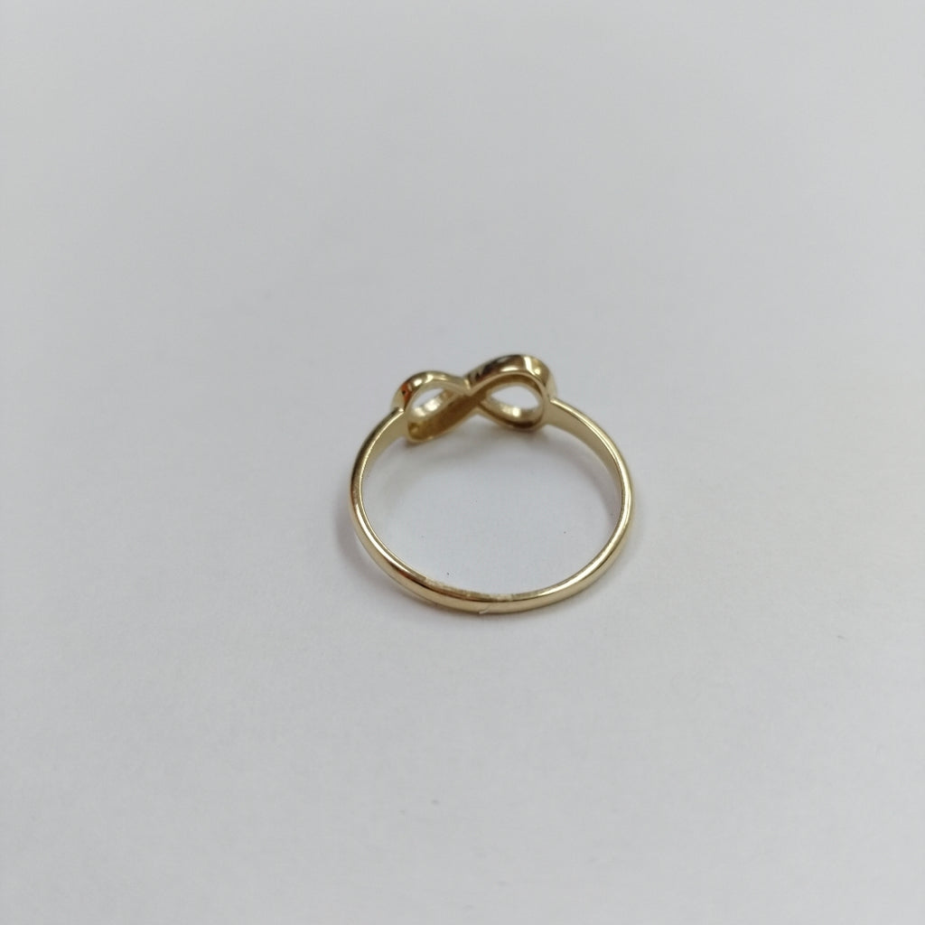 ANILLO ANILLITO FIG INFINITO C CIRCONIAS 14K 8 TALLA 1.8 GR (NUEVO)