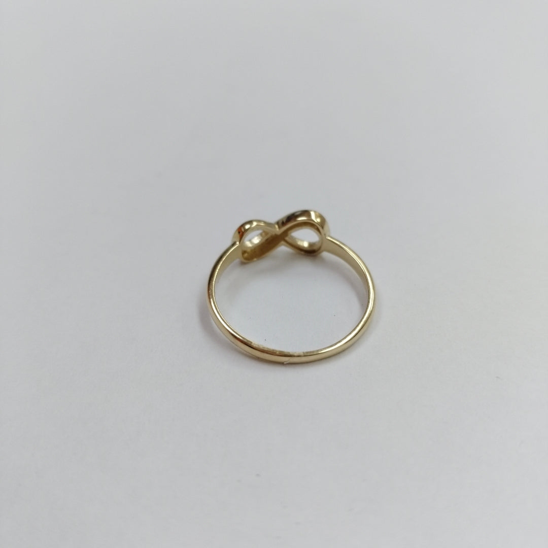 ANILLO ANILLITO FIG INFINITO C CIRCONIAS 14K 8 TALLA 1.8 GR (NUEVO)
