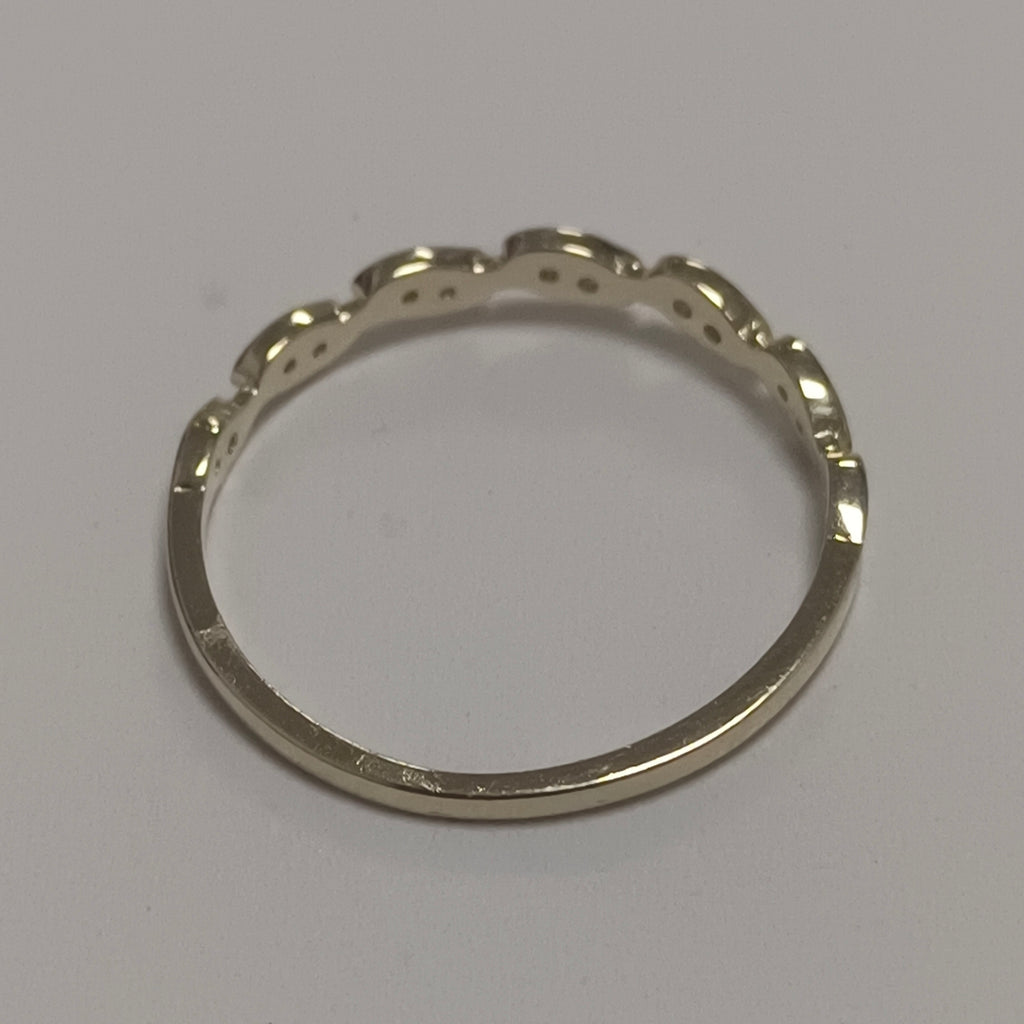 ANILLO ANILLITO FIG C CIRCONIAS 14K 8 TALLA 1.2 GR (NUEVO)