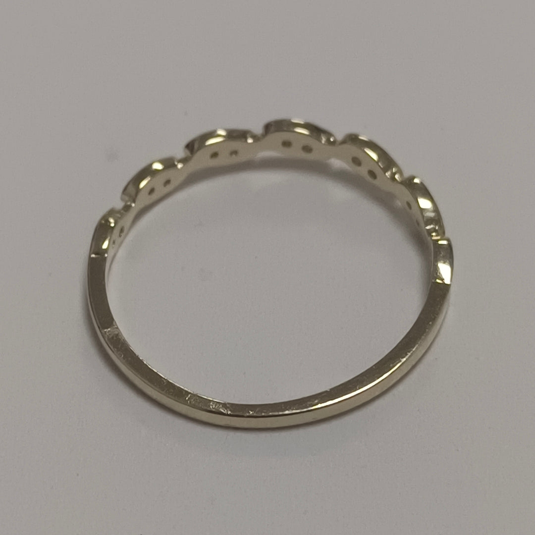 ANILLO ANILLITO FIG C CIRCONIAS 14K 8 TALLA 1.2 GR (NUEVO)