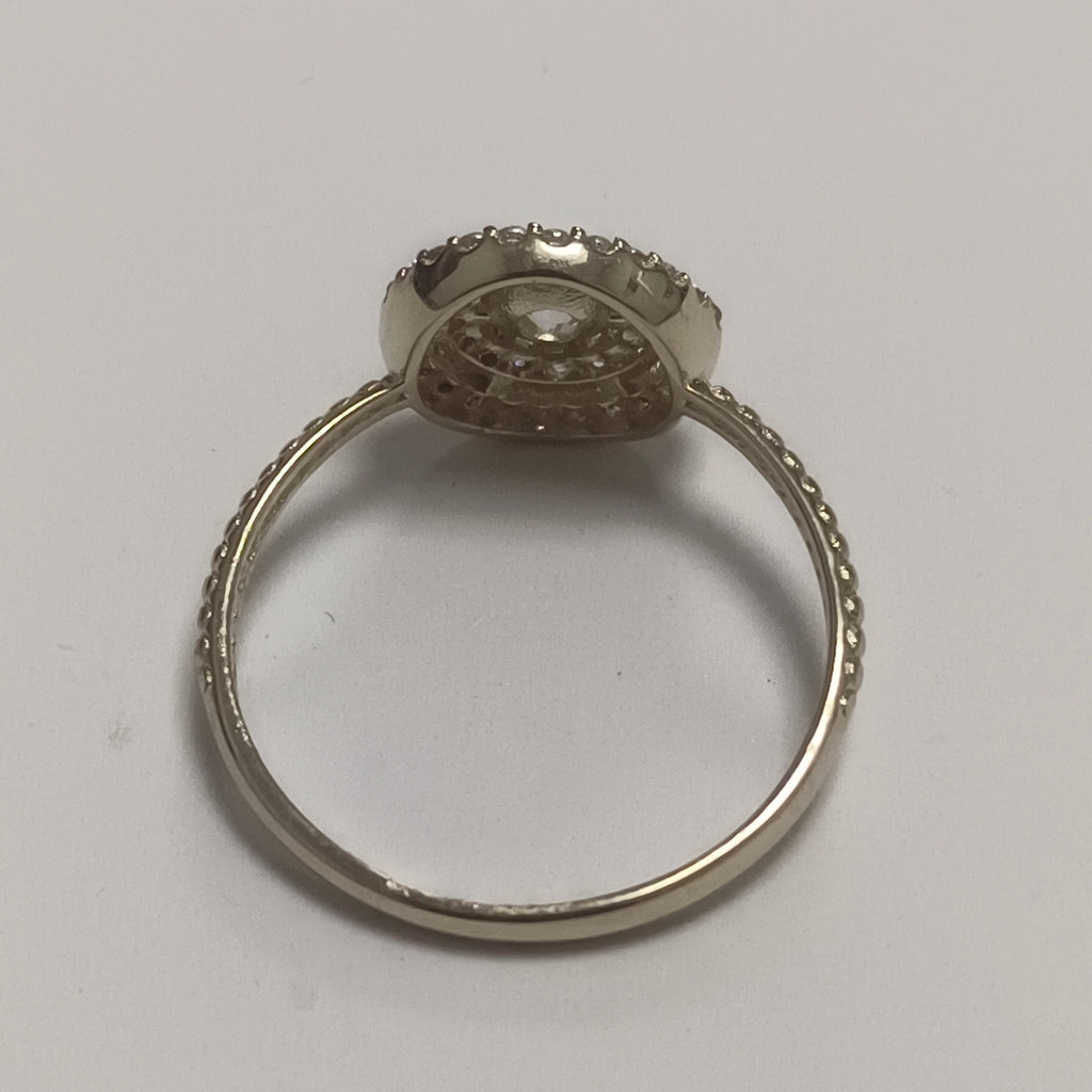 ANILLO ANILLITO C CIRCONIAS 14K 8 TALLA 2 GR (NUEVO)