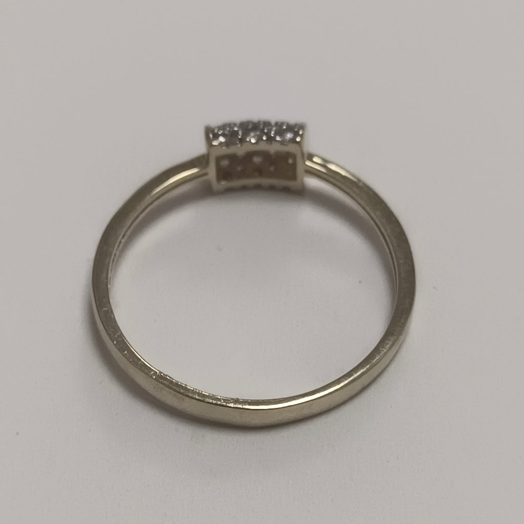 ANILLO ANILLITO C CIRCONIAS 14K 7 TALLA 1.4 GR (NUEVO)