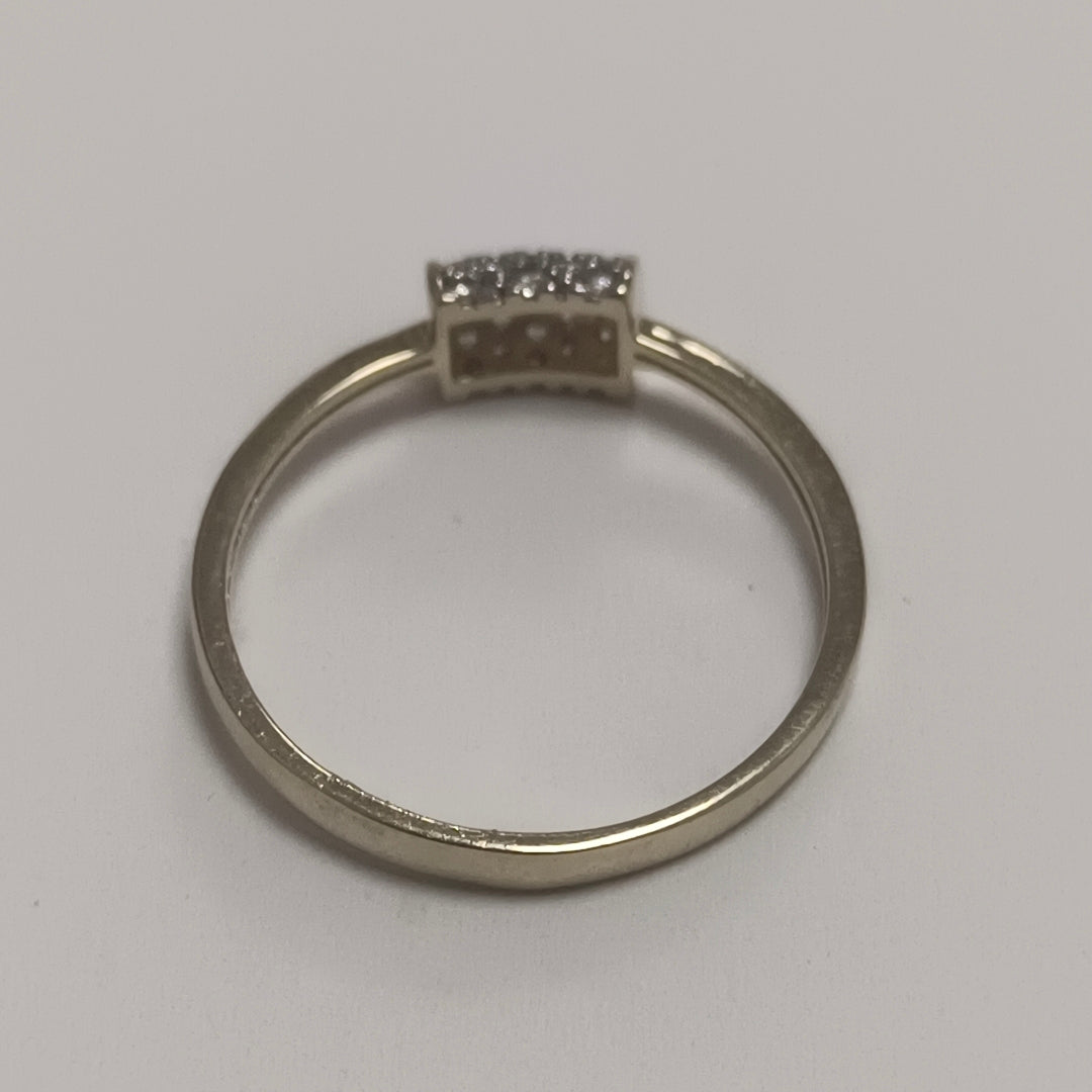 ANILLO ANILLITO C CIRCONIAS 14K 7 TALLA 1.4 GR (NUEVO)