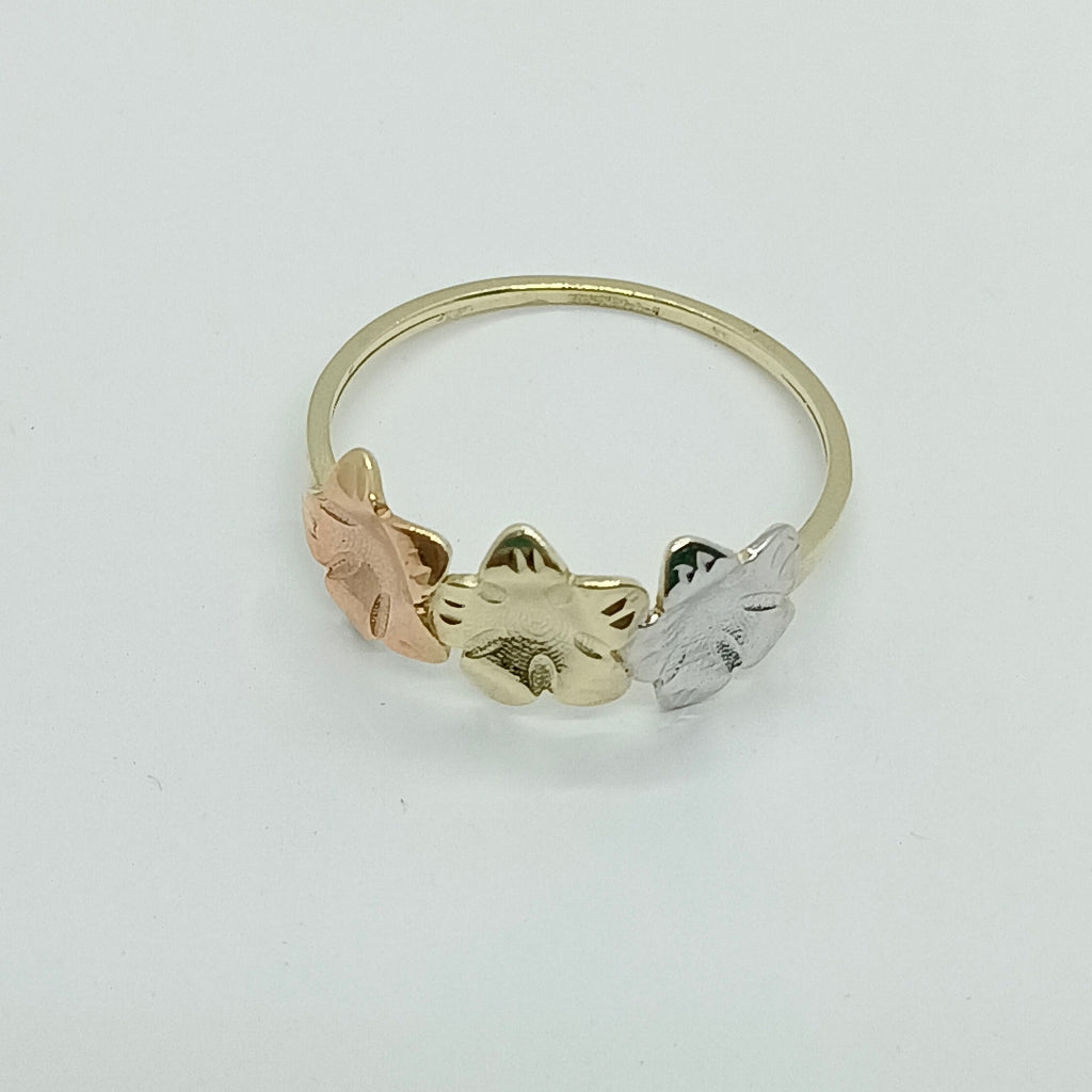ANILLOS ANILLITO FIG FLORES 10K TALLA 8 1.3 GR (NUEVO)