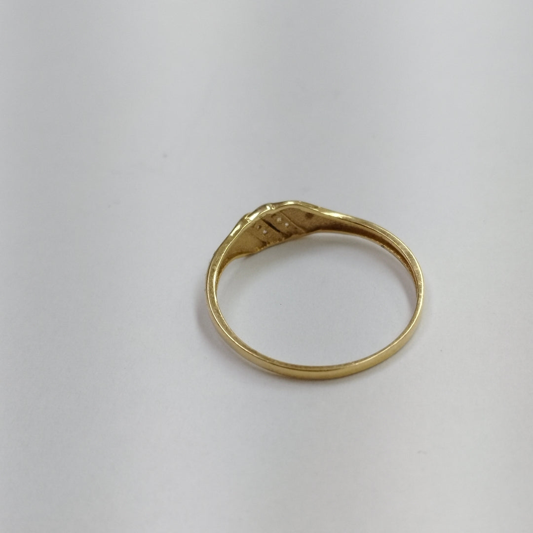 ANILLO ANILLITO C CIRCONIAS 14K 8.5 TALLA 1.2 GR (NUEVO)