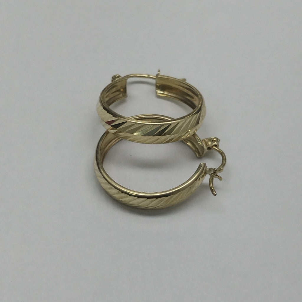 ARETES ARRACADAS LABRADAS 10K 2.3 GR (NUEVO)