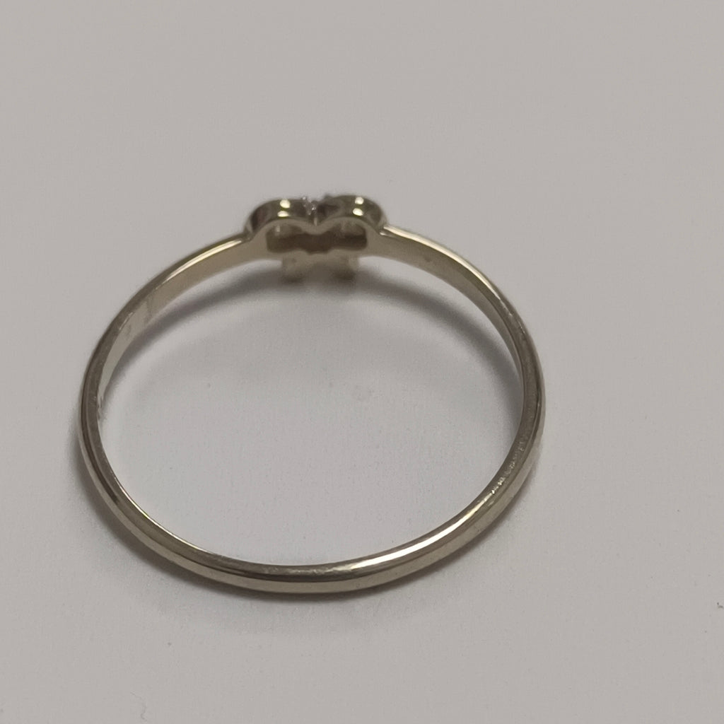 ANILLO ANILLITO FIG MOÑO C CIRCONIAS 14K 7 TALLA 0.9 GR (NUEVO)