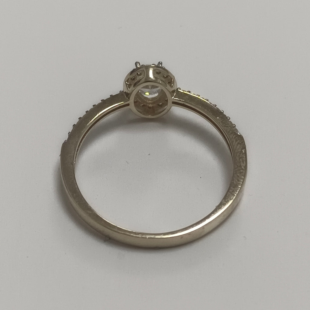 ANILLO ANILLITO C CIRCONIAS 14K 8.5 TALLA 2.1 GR (NUEVO)