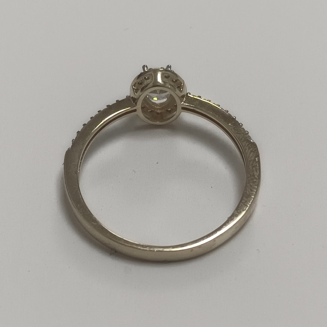 ANILLO ANILLITO C CIRCONIAS 14K 8.5 TALLA 2.1 GR (NUEVO)
