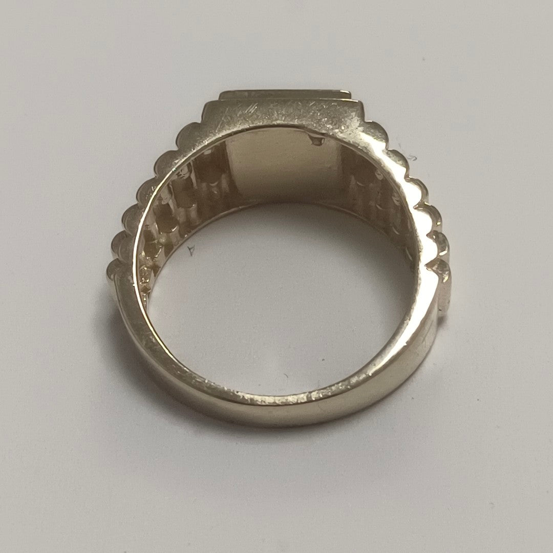 ANILLO C ONIX 14K 9.5 TALLA 8.7 GR (NUEVO)