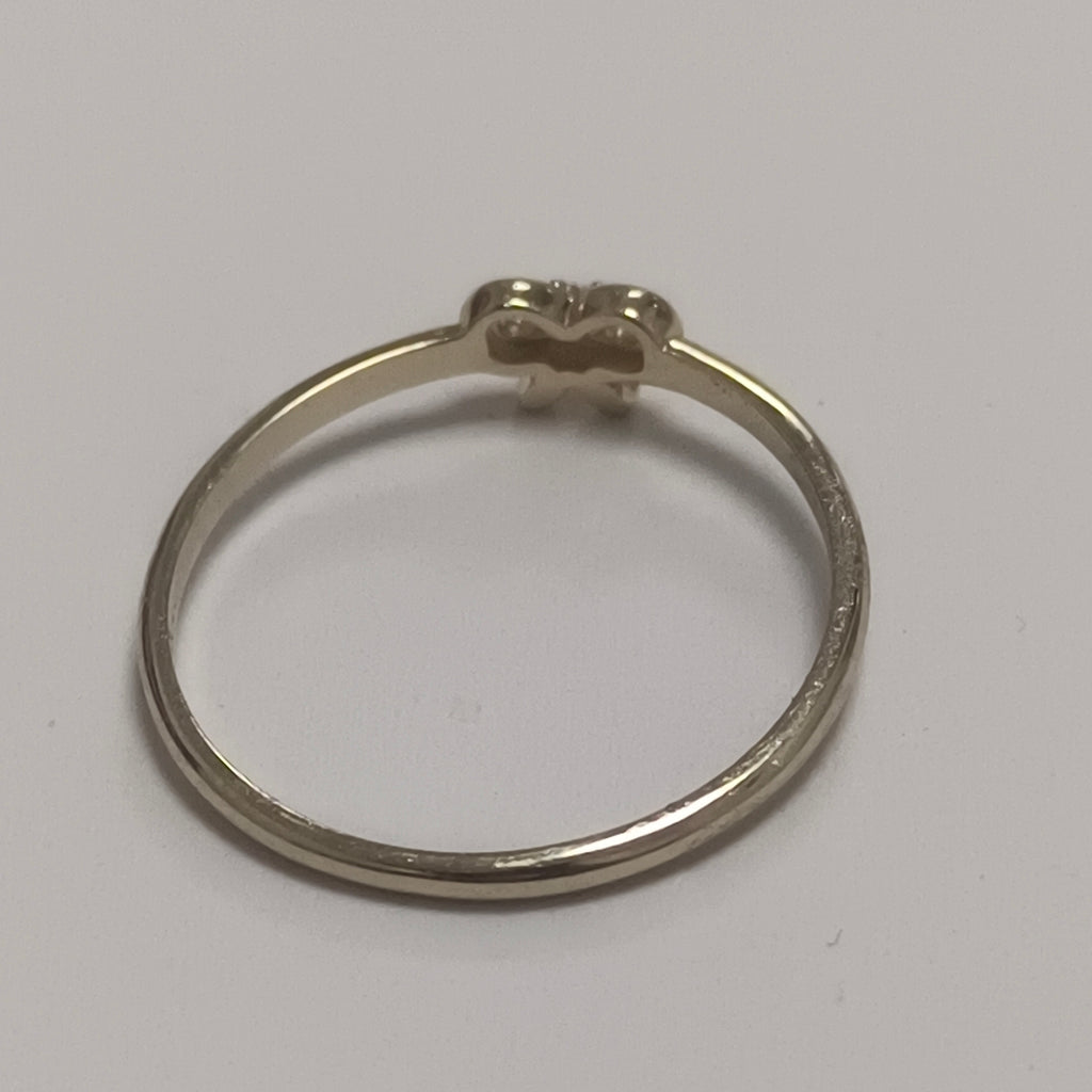 ANILLO ANILLITO FIG MOÑO C CIRCONIAS 14K 7 TALLA 1 GR (NUEVO)