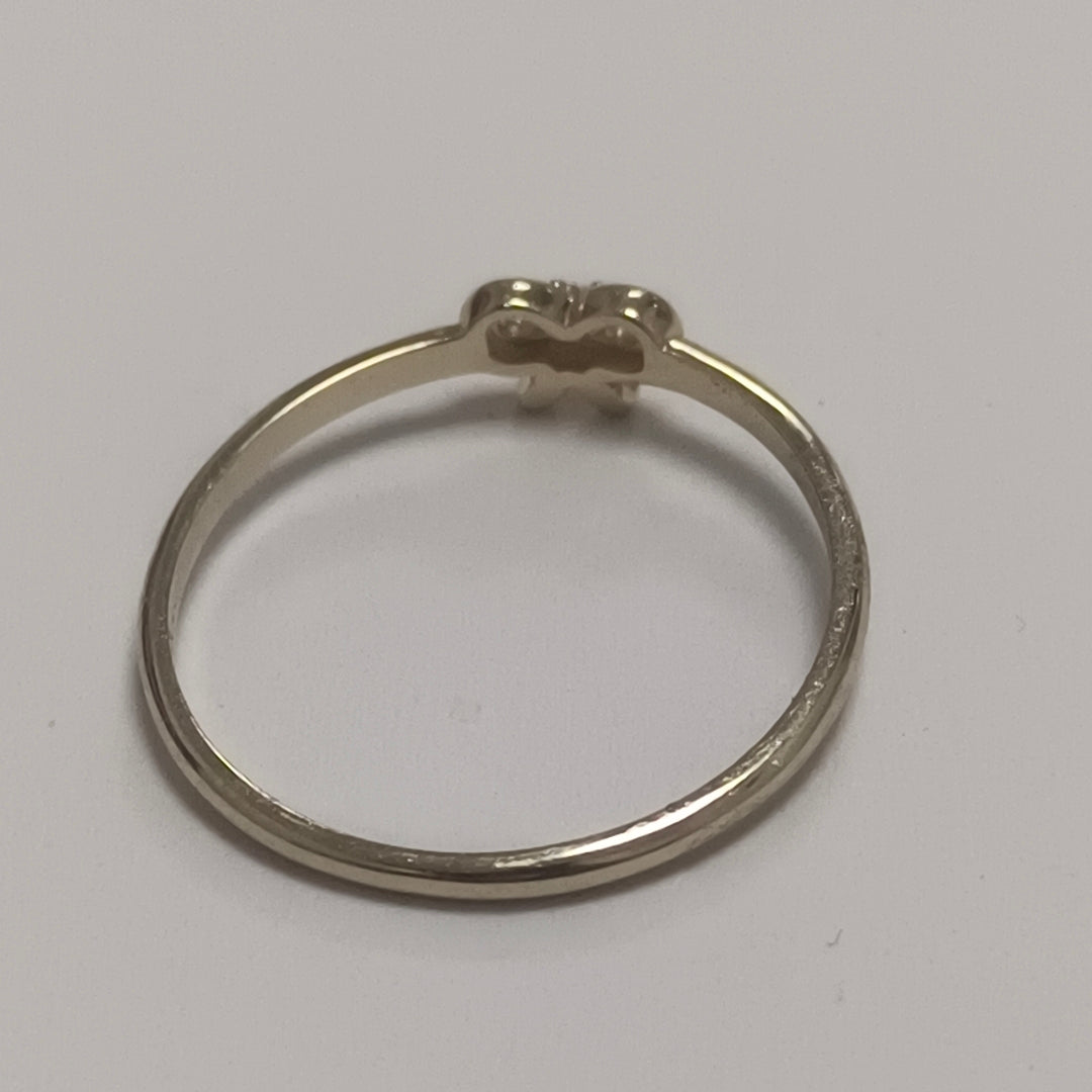 ANILLO ANILLITO FIG MOÑO C CIRCONIAS 14K 7 TALLA 1 GR (NUEVO)
