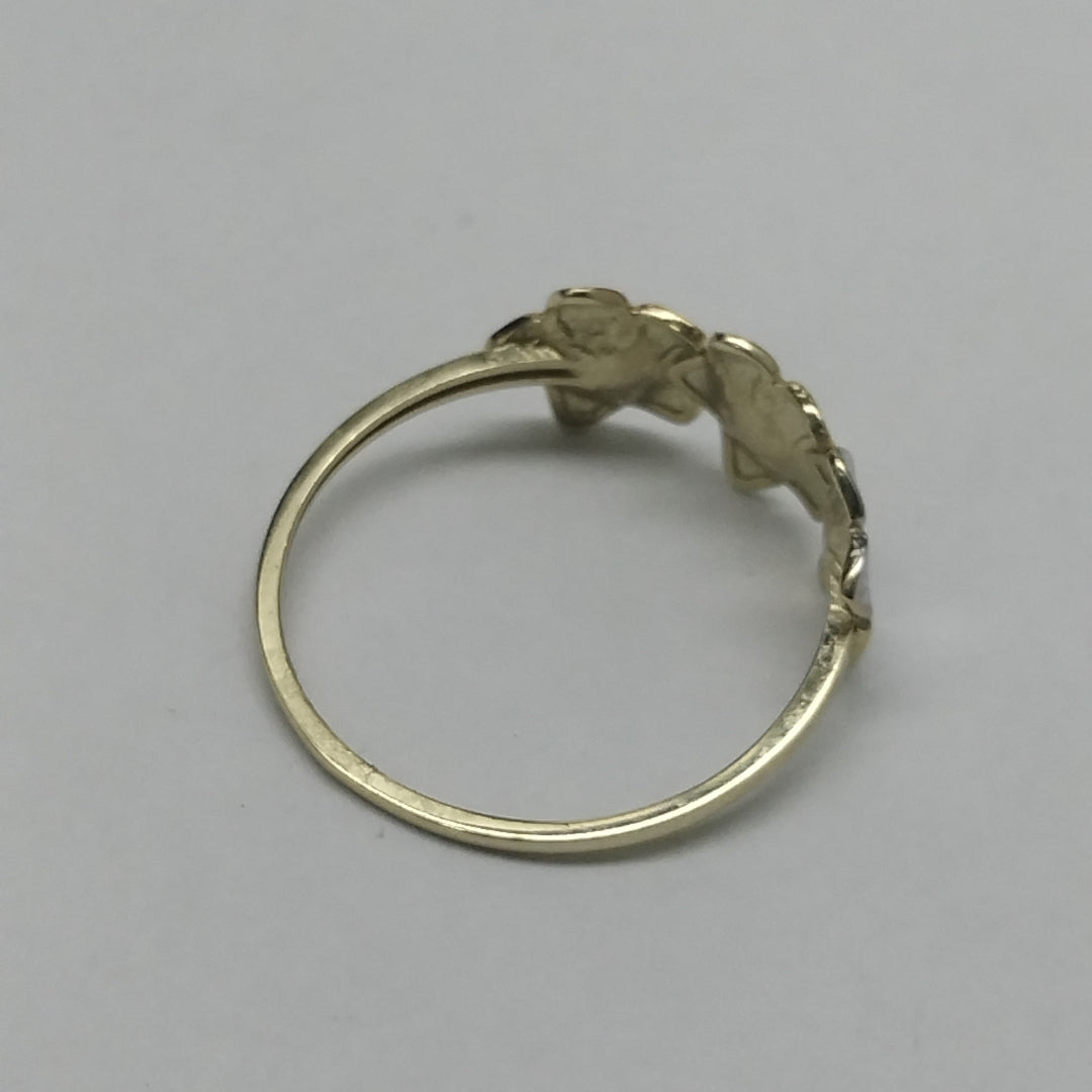 ANILLOS ANILLITO FIG FLORES 10K TALLA 9 1.3 GR (NUEVO)