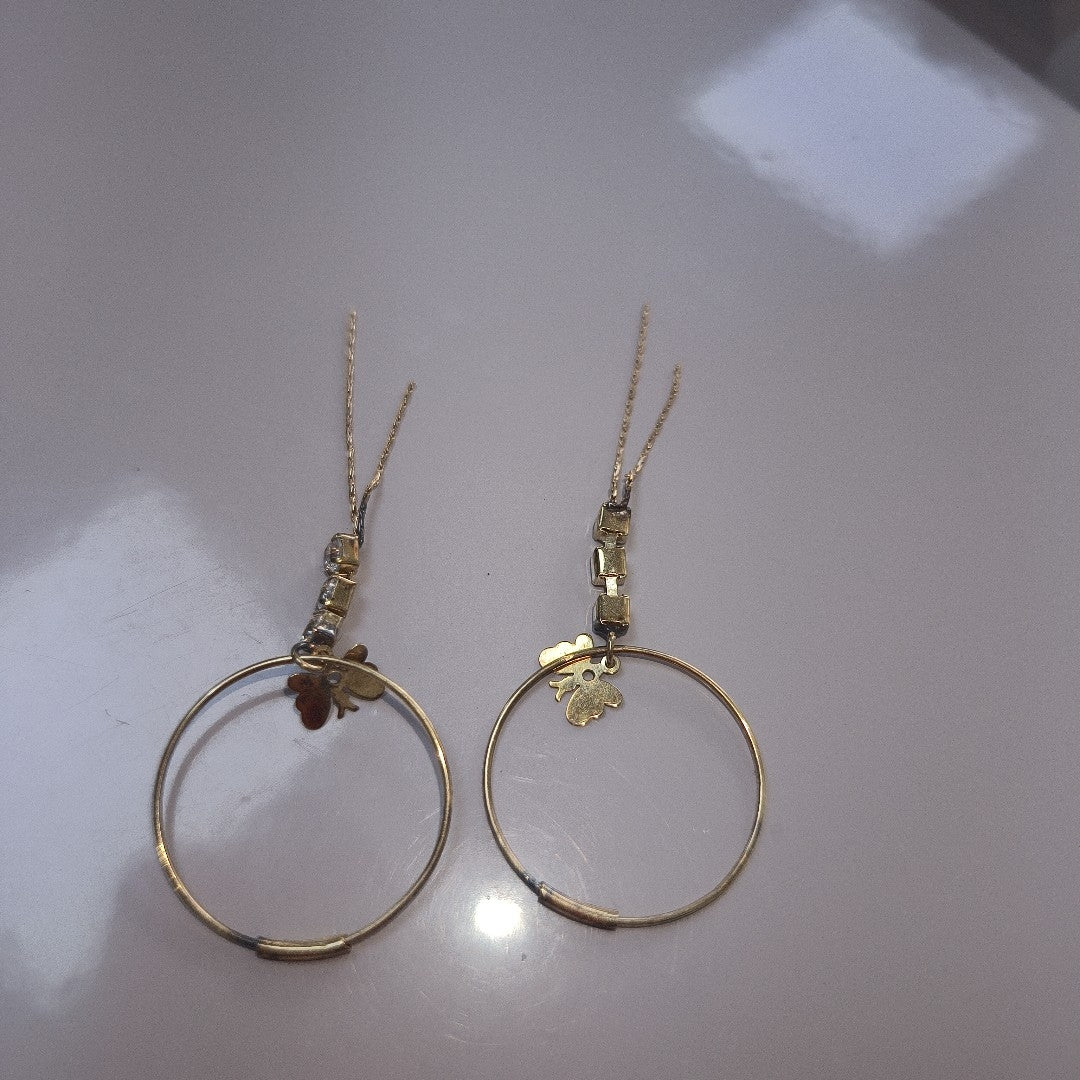 ARRACADAS PAR ORO 14 K 2.2 GRMS (SEMINUEVO)