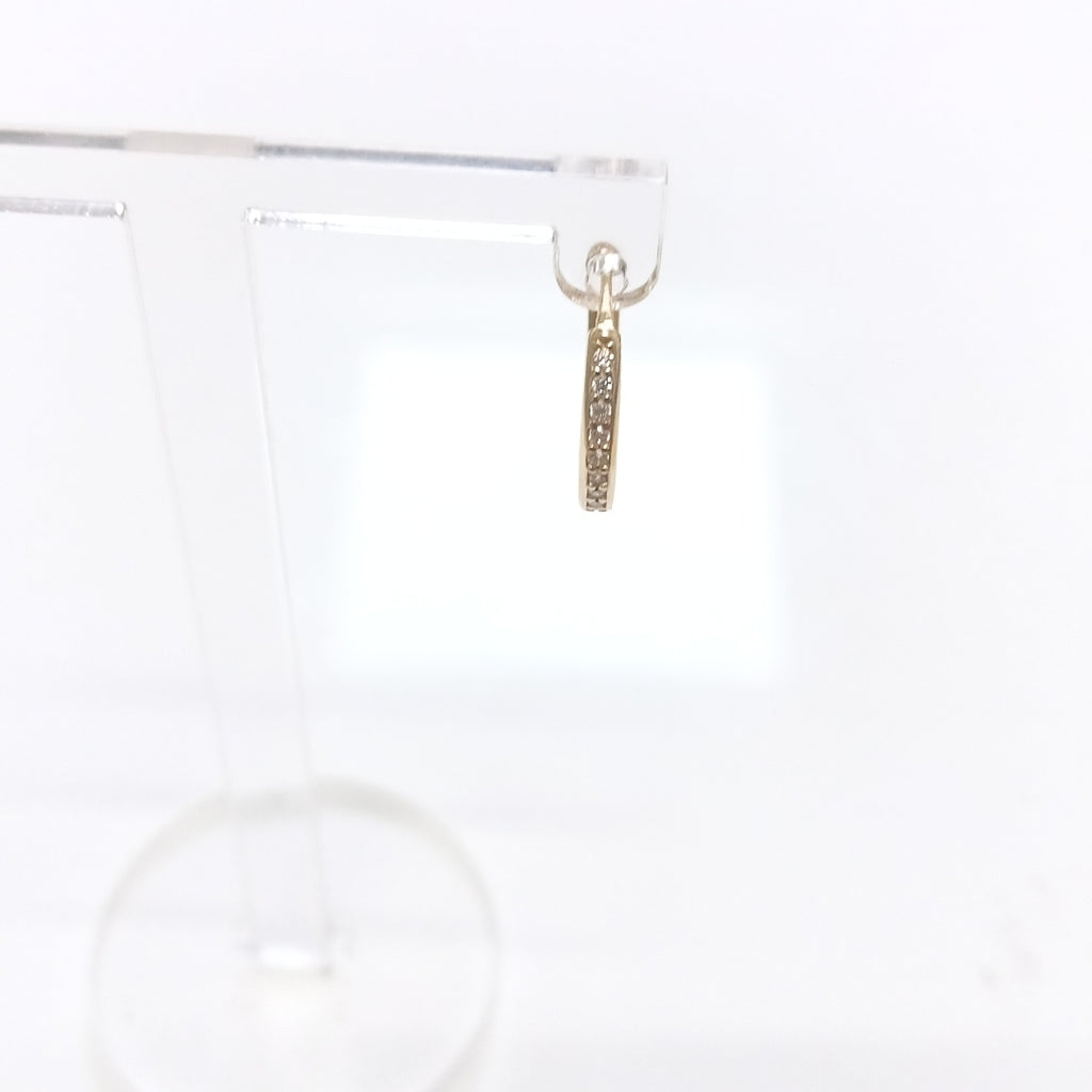 ARETES HUGGIES C CIRCONIA 14K 1.7 GR (NUEVO)
