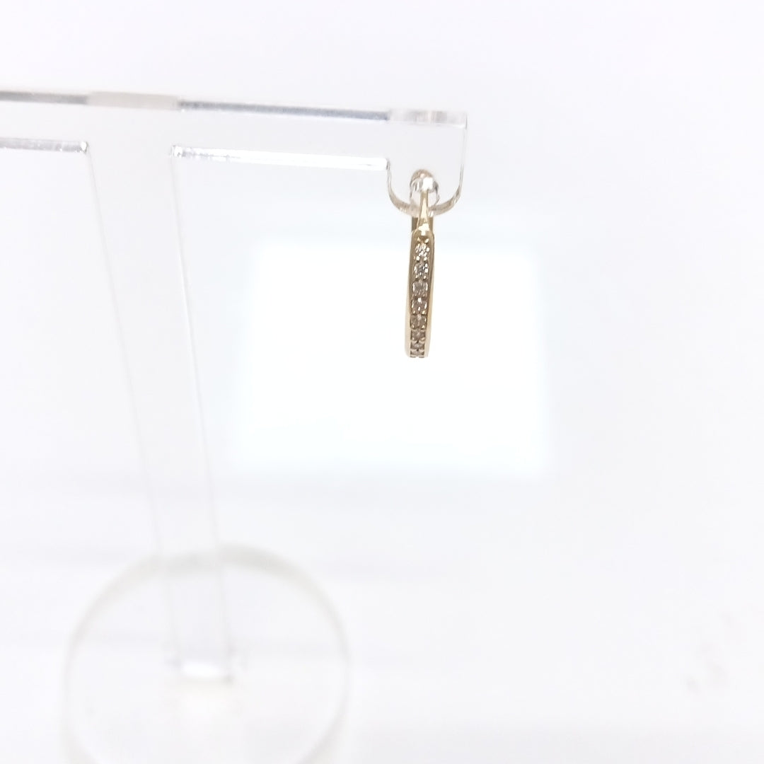 ARETES HUGGIES C CIRCONIA 14K 1.7 GR (NUEVO)