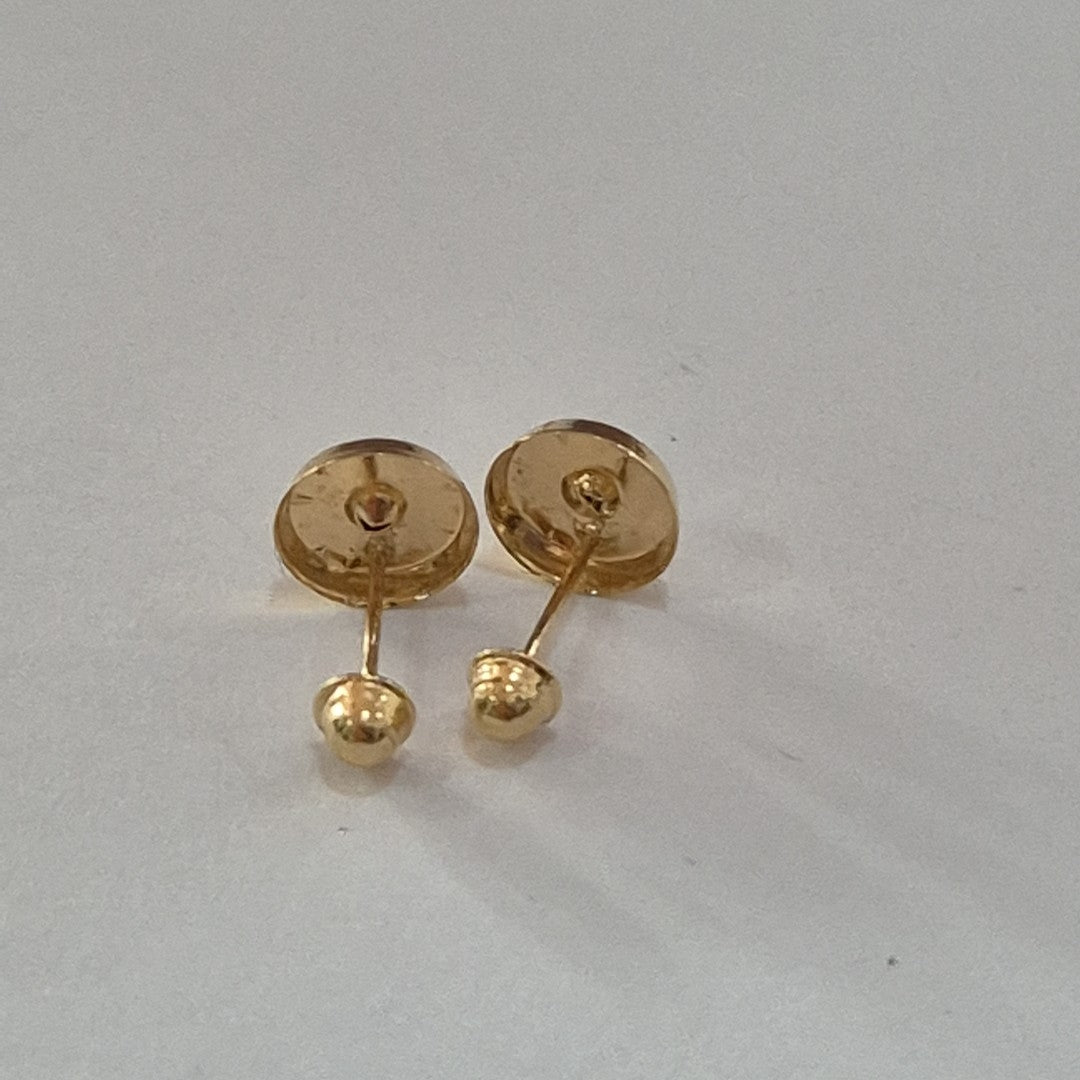 BROQUELES BROQUEL FIG BOTON C CIRCONIA 14K 0.2916 GR (NUEVO)