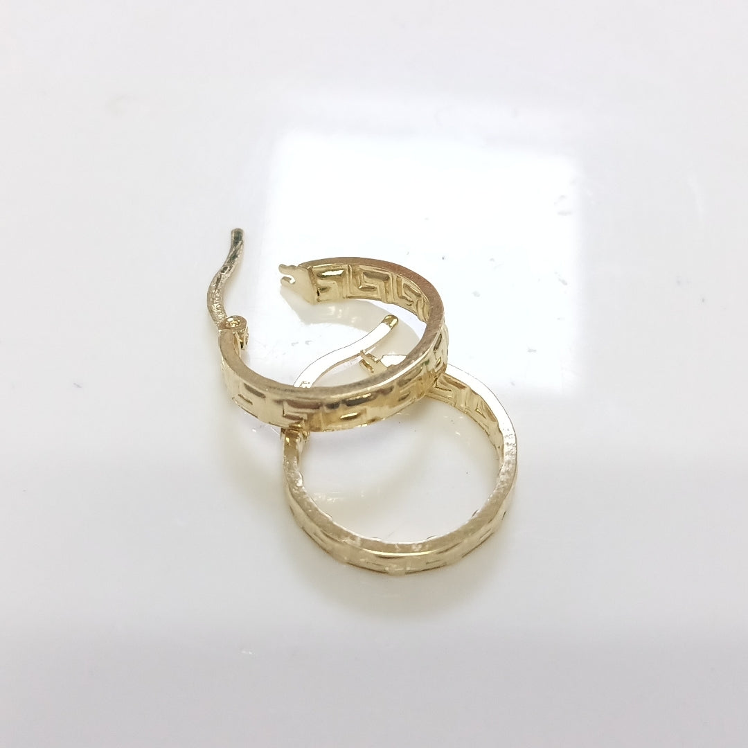 ARETES ARRACADAS FIG GRECAS 14K 1.7 GR (NUEVO)