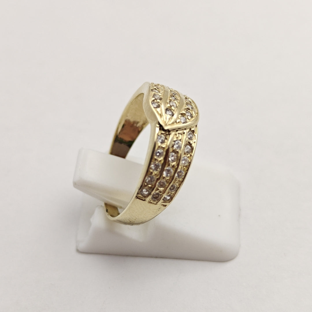 ANILLOS C CIRCONIAS 14K TALLA 7 2.9 GR (NUEVO)