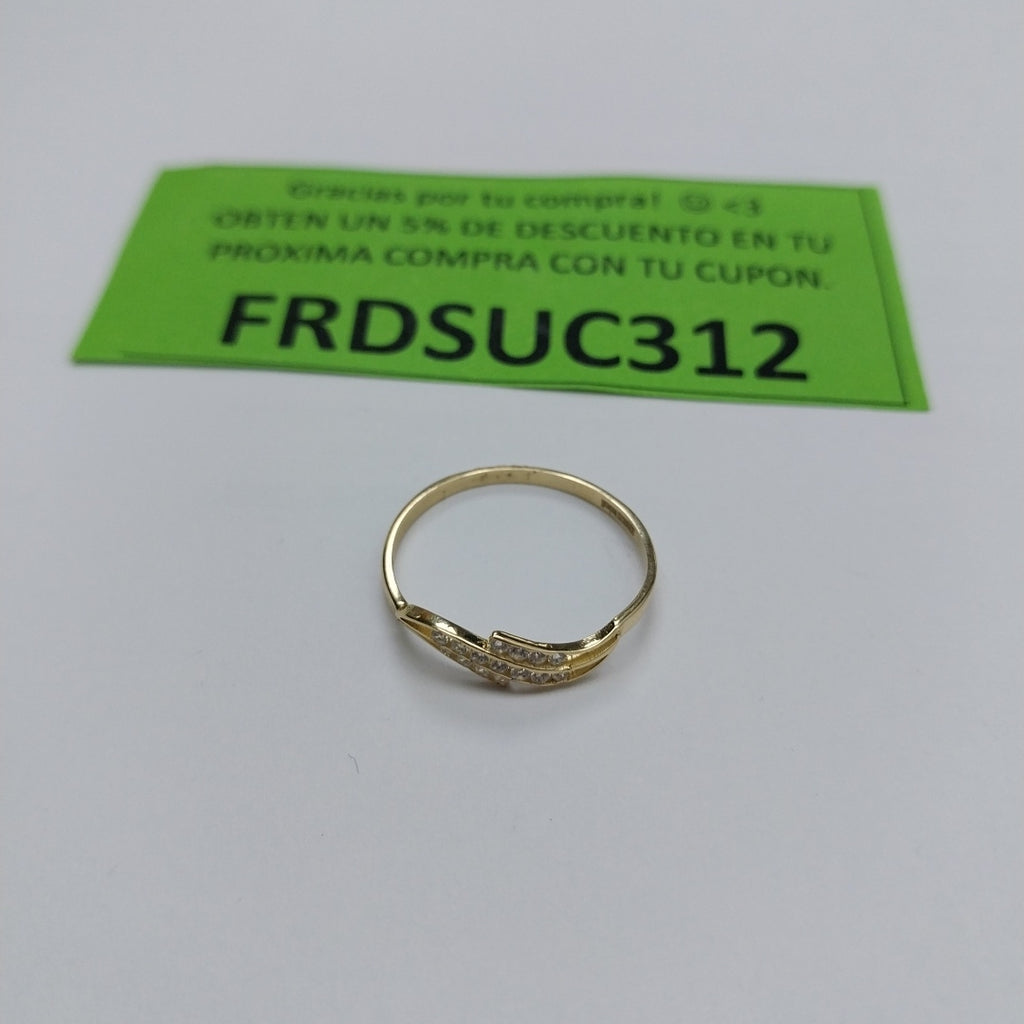 ANILLOS C CIRCONIAS 14K TALLA 8 0.8 GR (NUEVO)