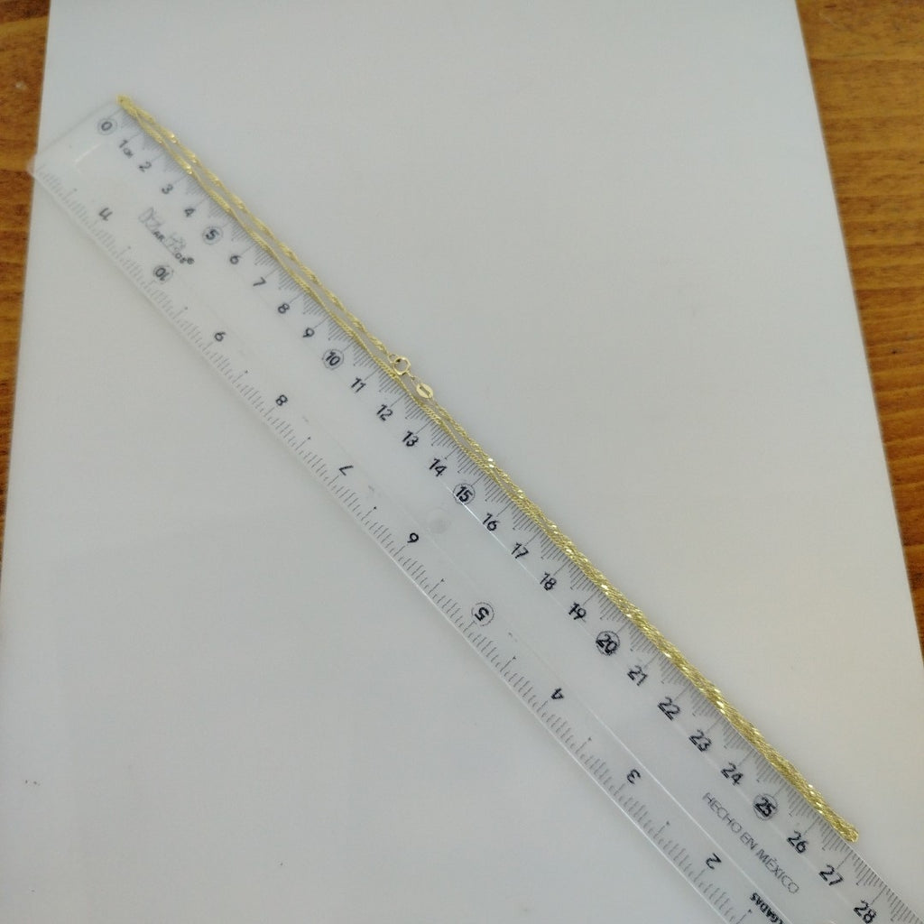 CADENA MEDIO TORZAL 10K 55 CM 2.5 GR (NUEVO)