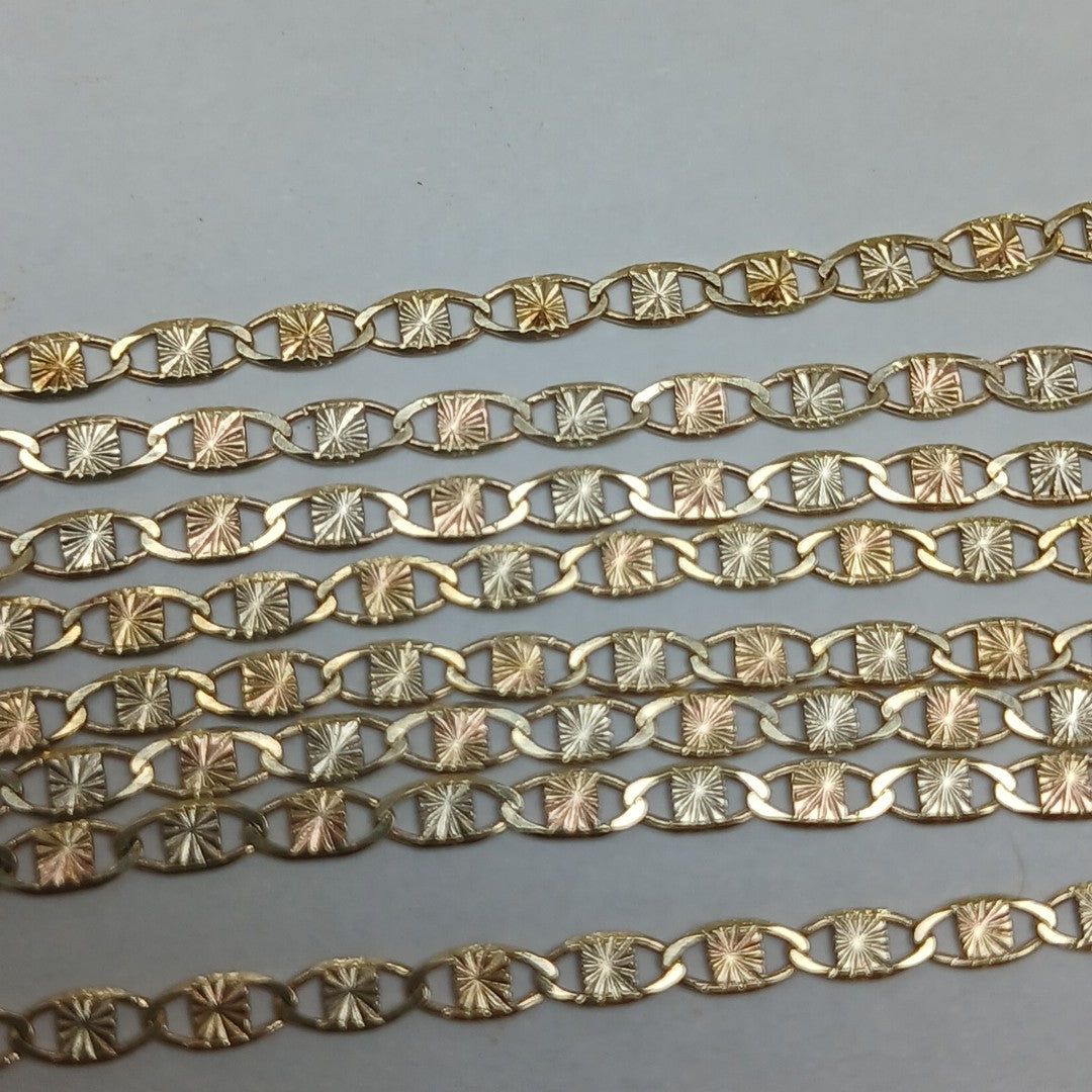CADENAS TEJIDO GUCHI ORO 10K 55 CM 2.9 GR (NUEVO)