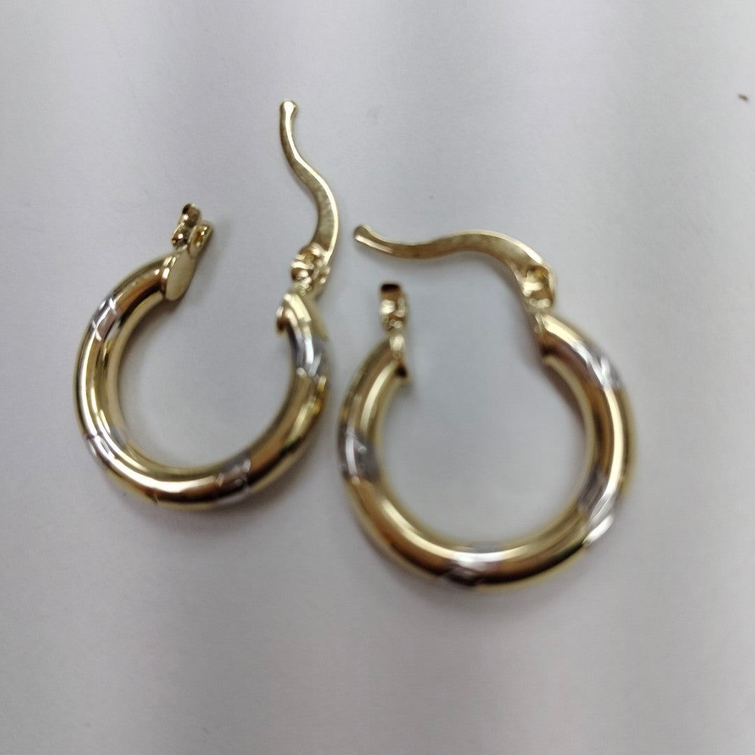 ARETES ARRACADAS COMBINADAS 14K 1.6 GR (NUEVO)