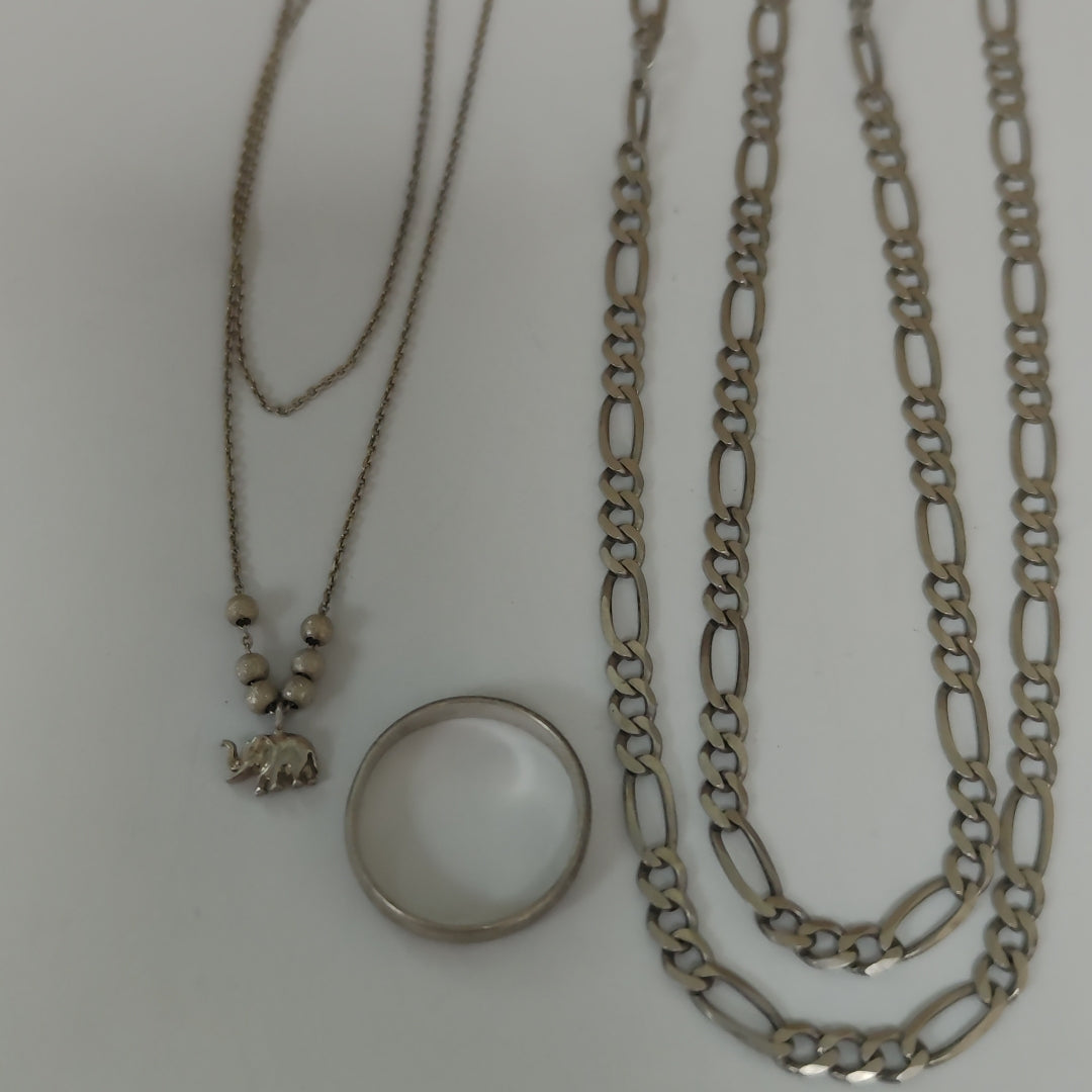 ANILLO, CADENA, GARGANTILLA, PULSERA PLATA 25 GRMS (SEMINUEVO)