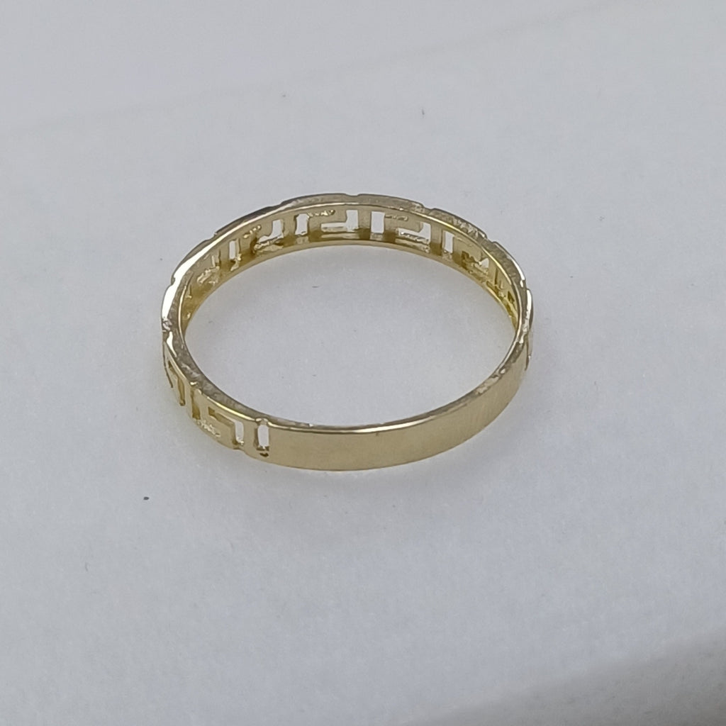 ANILLO ARGOLLA C GRECAS 14K 7 TALLA 1.4 GR (NUEVO)