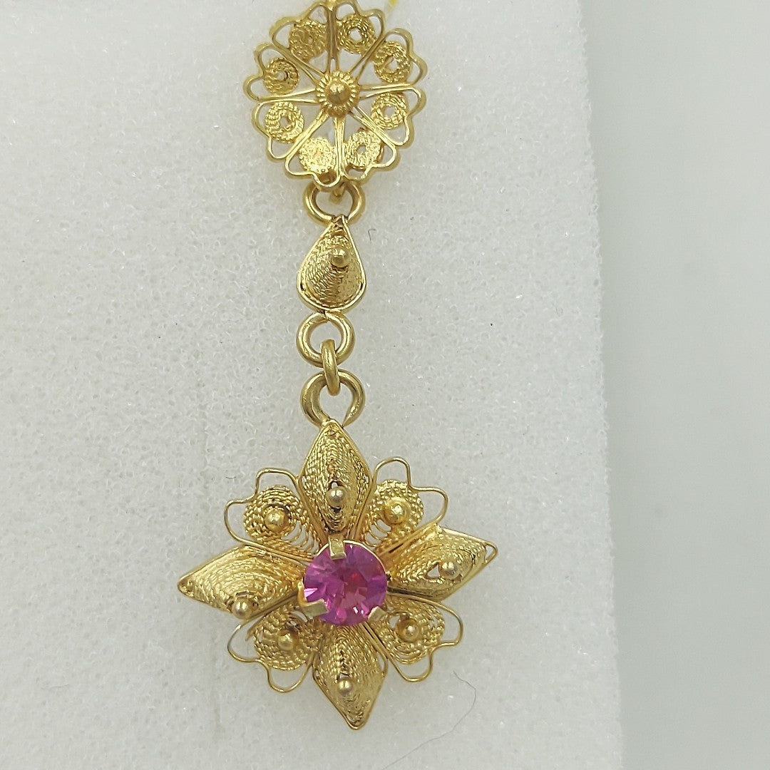 ARETES PAR ORO 14 K 3,10 GRMS (SEMINUEVO)