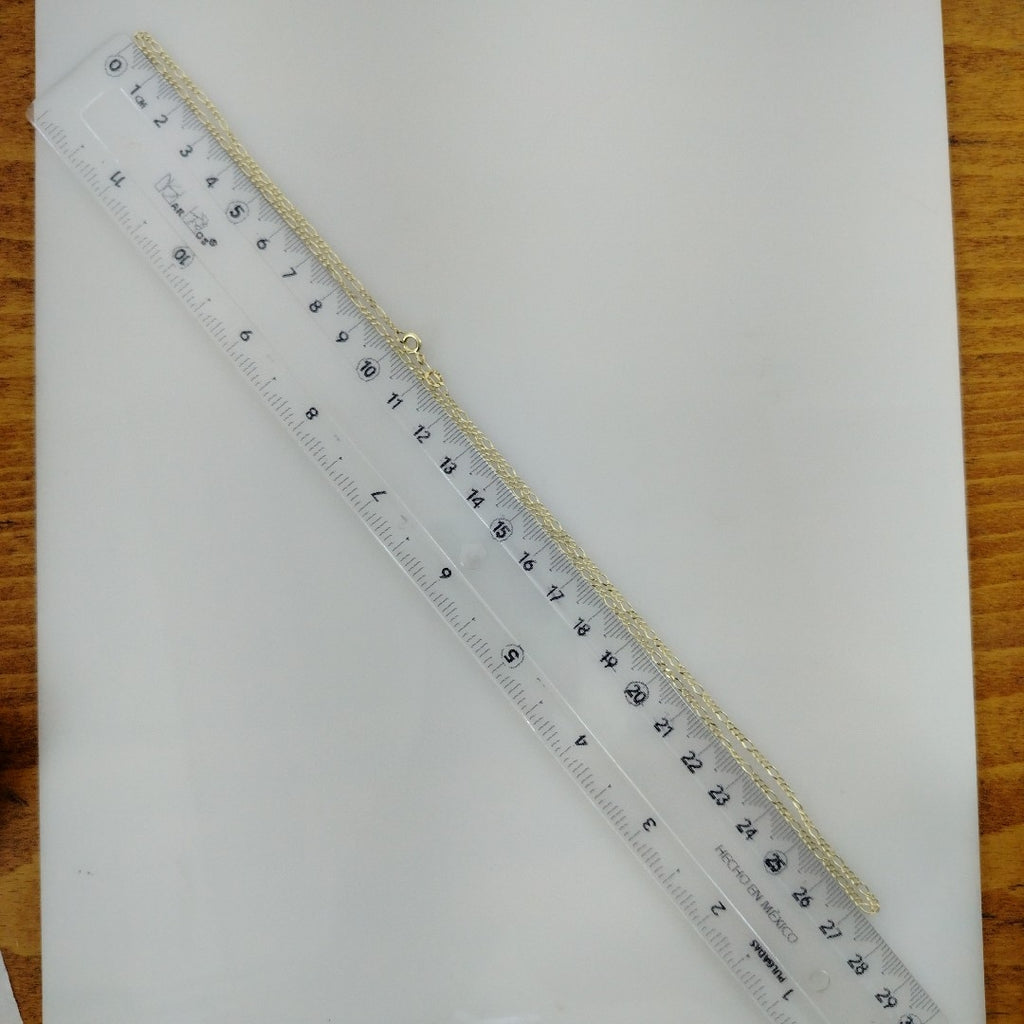 CADENA TEJIDO 3X1 14K 55 CM 2.4 GR (NUEVO)