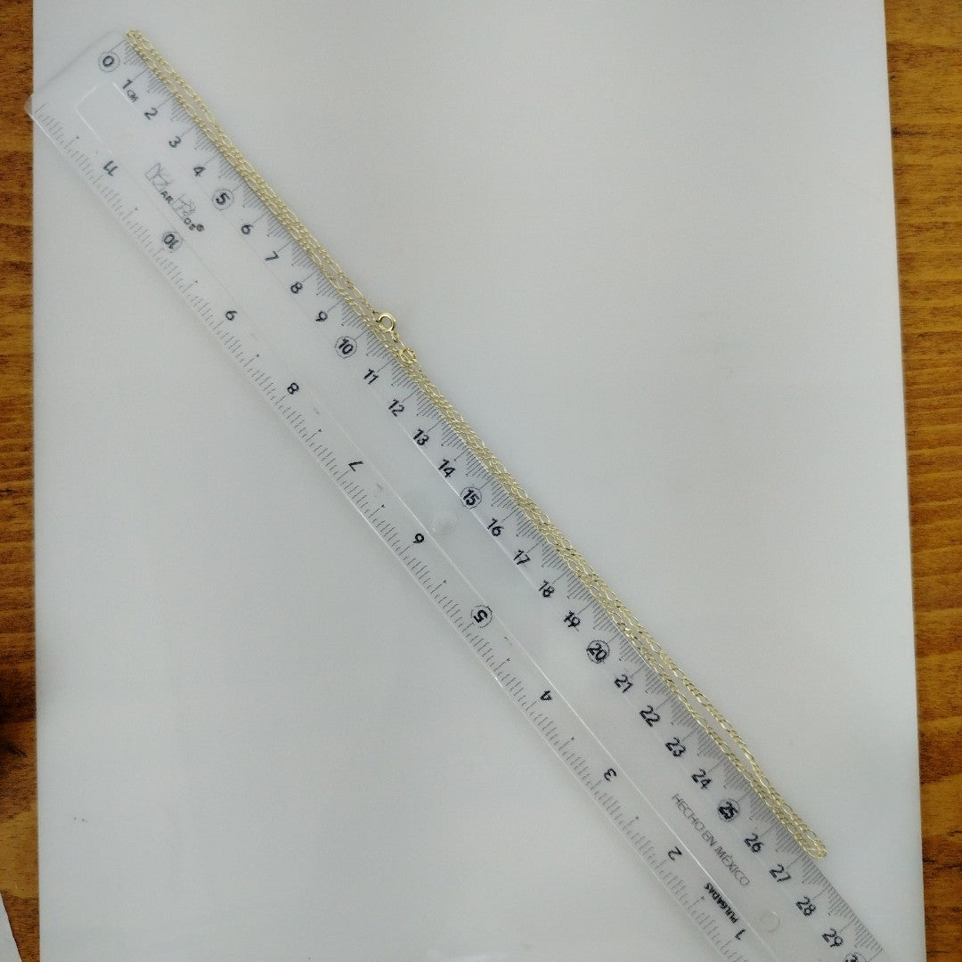 CADENA TEJIDO 3X1 14K 55 CM 2.4 GR (NUEVO)