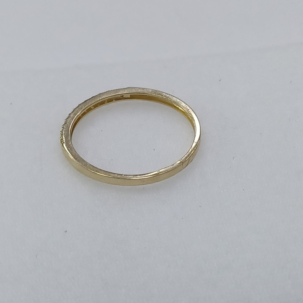 ANILLO ARGOLLA C CIRCONIAS 14K 9 TALLA 1.3 GR (NUEVO)