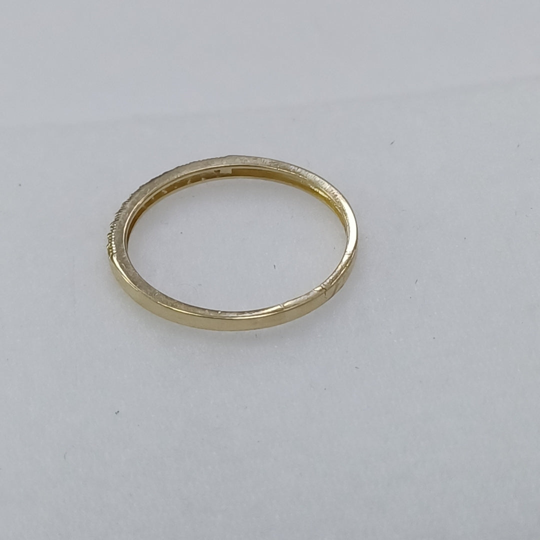 ANILLO ARGOLLA C CIRCONIAS 14K 9 TALLA 1.3 GR (NUEVO)