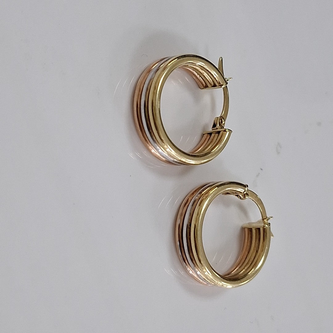 ARRACADAS PAR ORO, ORO COMBINADO 10 K 2.9 GRMS (SEMINUEVO)