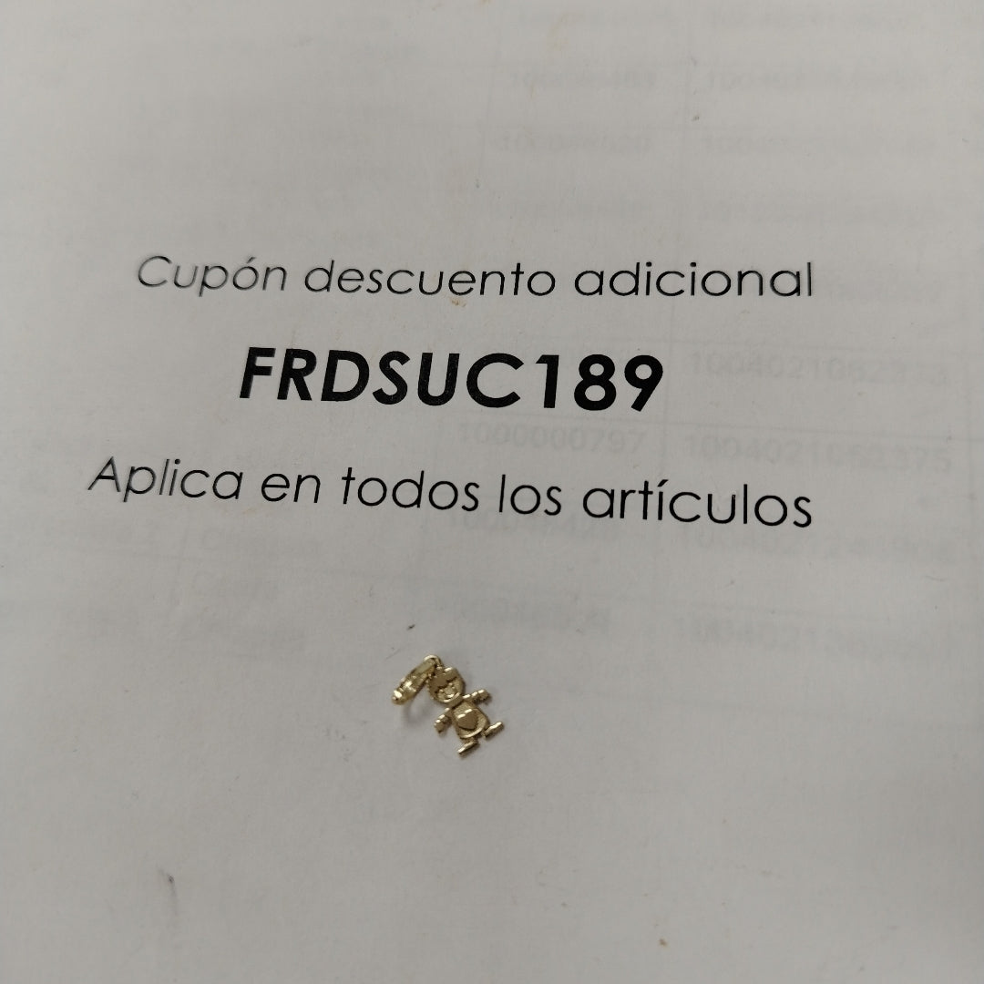 DIJE NIÑO 10K 0.2 GR (NUEVO)