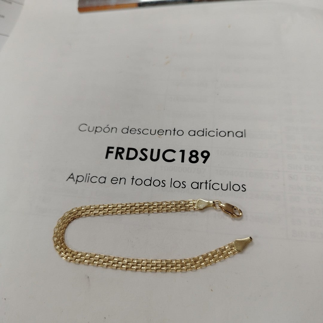 PULSERA ESPECIAL 10K 18 CM 3.9 GR (NUEVO)