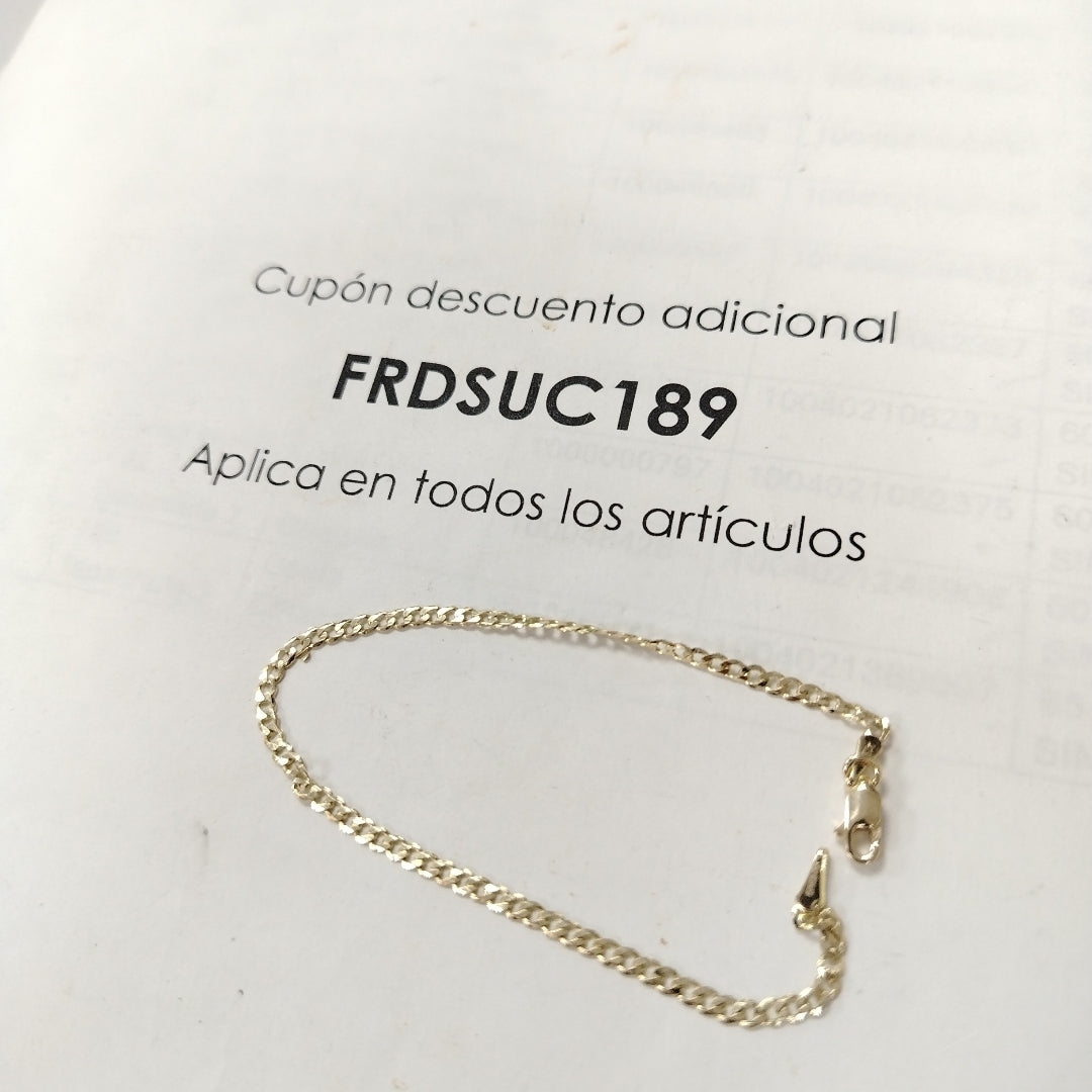 PULSERA BARBADA 14K 18 CM 2 GR (NUEVO)