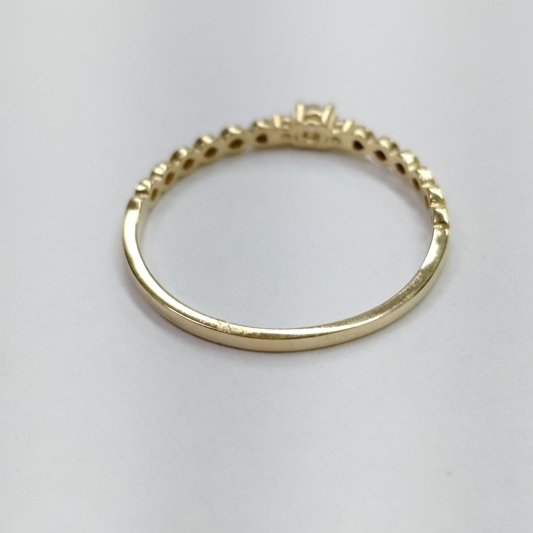 ANILLO ANILLITO C CIRCONIAS 14K 8.5 TALLA 1.2 GR (NUEVO)