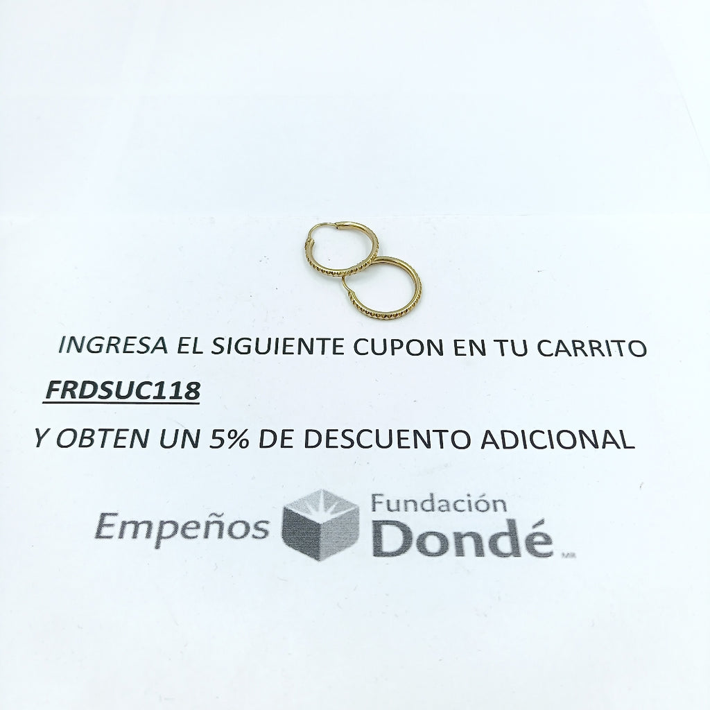 ARRACADAS PAR ORO 10 K 1.4 GRMS (SEMINUEVO)