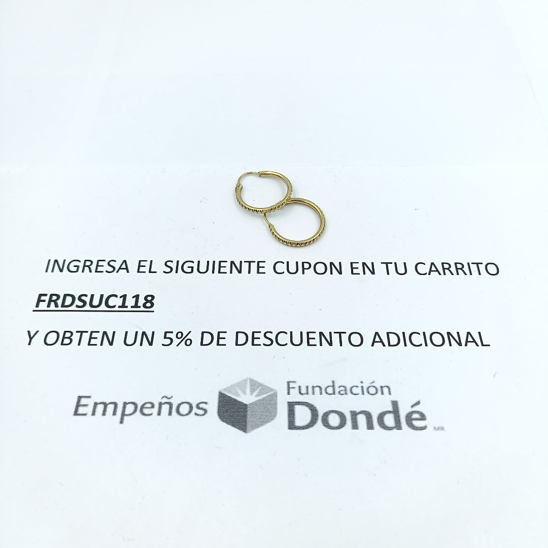 ARRACADAS PAR ORO 10 K 1.4 GRMS (SEMINUEVO)