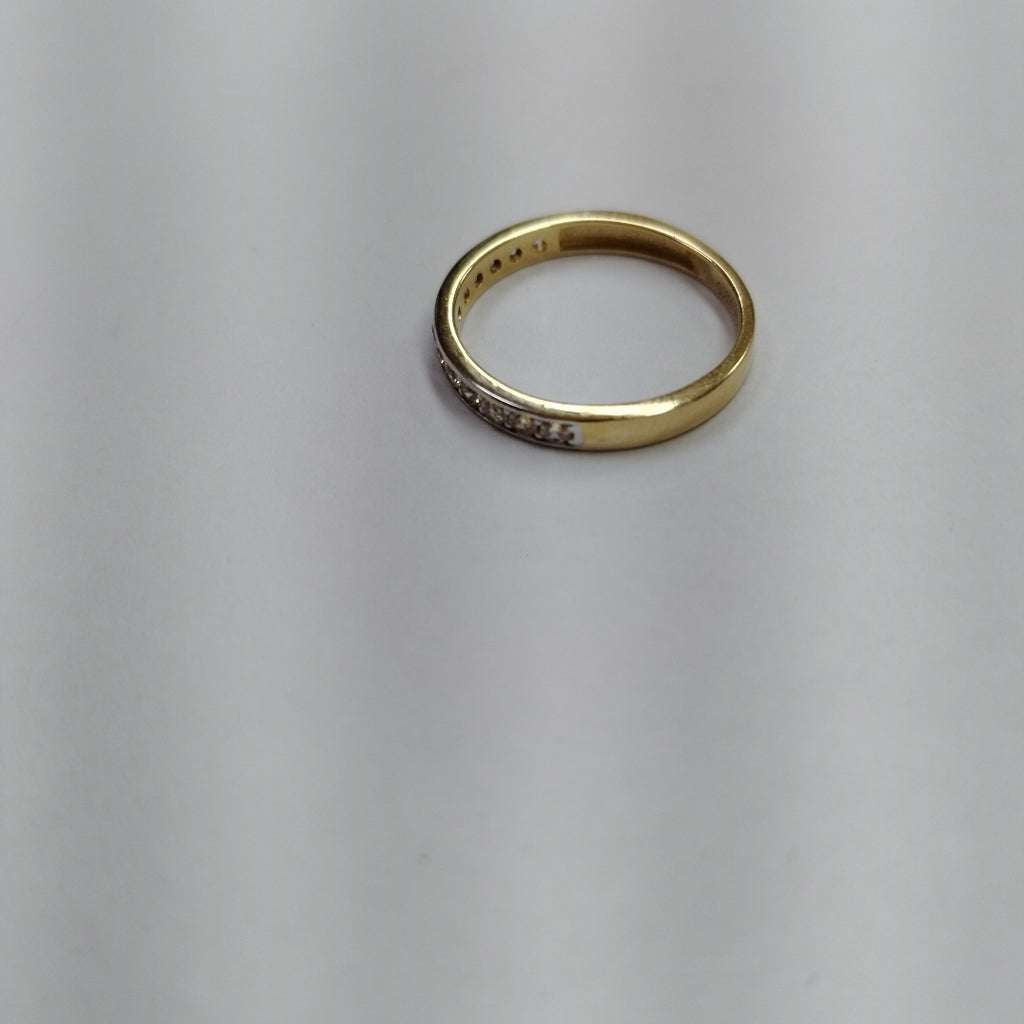 ANILLO ANILLITO C CIRCONIAS 14K 9 TALLA 2.4 GR (NUEVO)